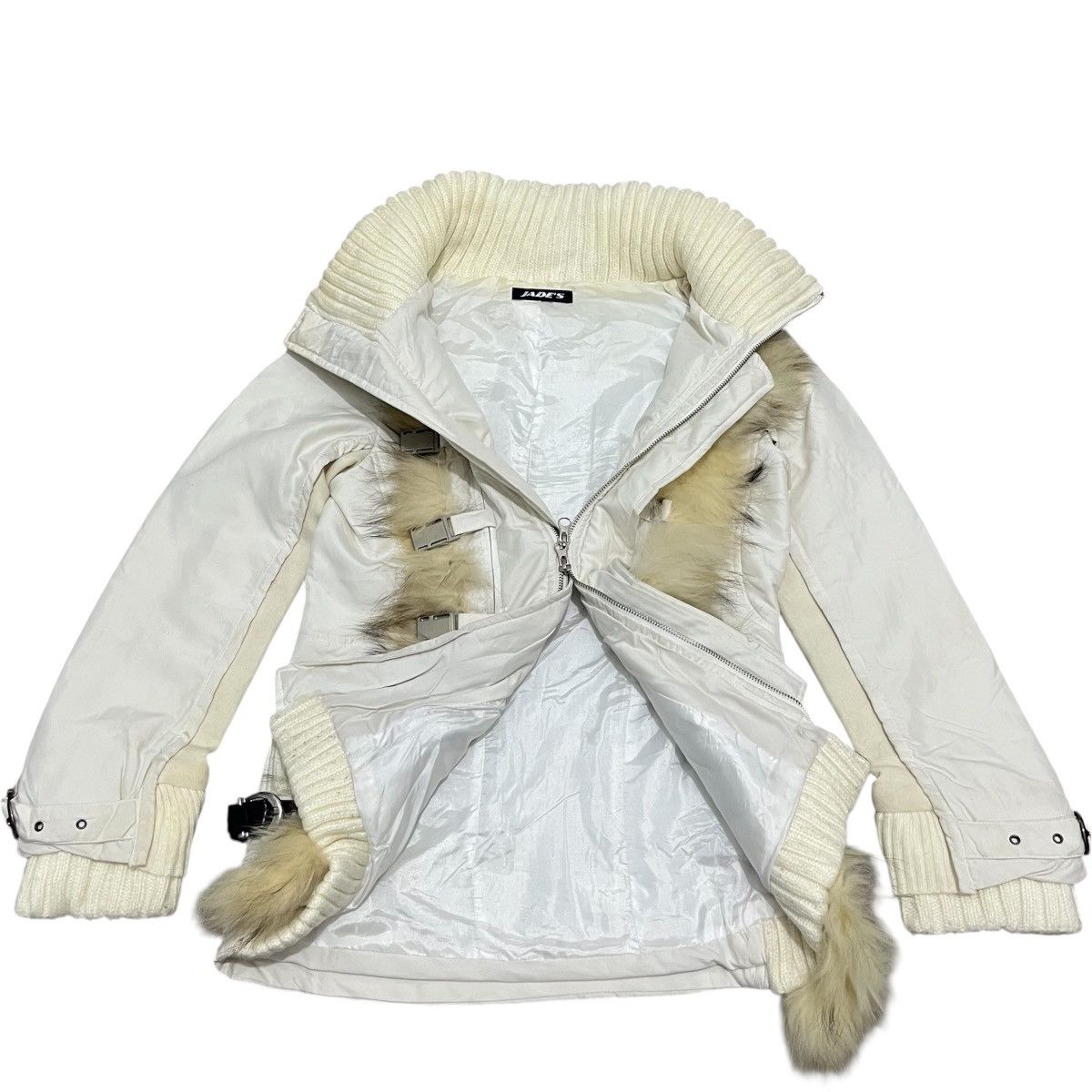 14th Addiction Jade's - 2000s Grunge White Faux Fur Coat Jacket Lgb Ifsix Size US S / EU 44-46 / 1 - 3 Thumbnail