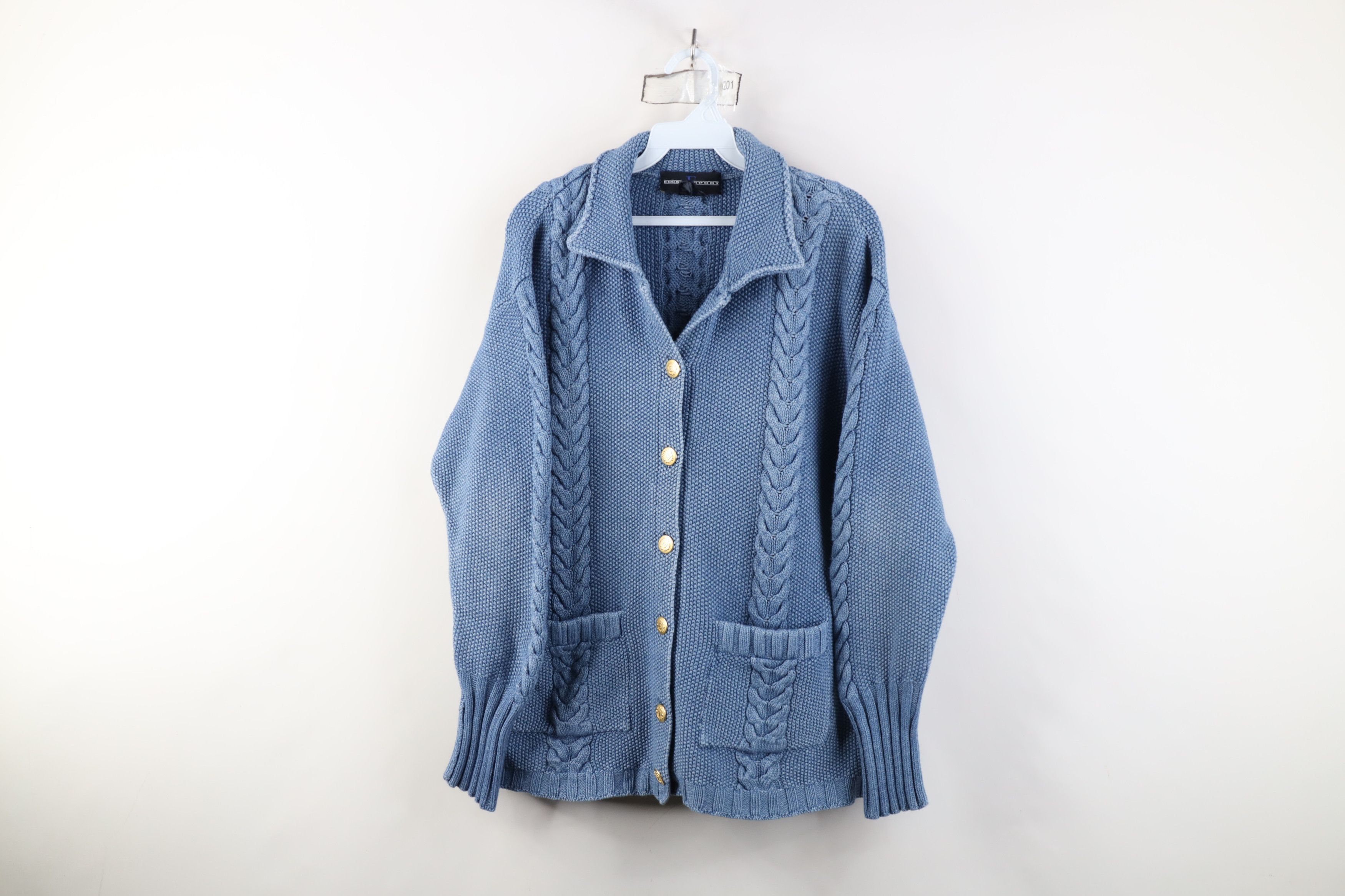 Escada Vintage 90s Escada Cable Knit Fisherman Cardigan Sweater Size M / US 6-8 / IT 42-44 - 1 Thumbnail