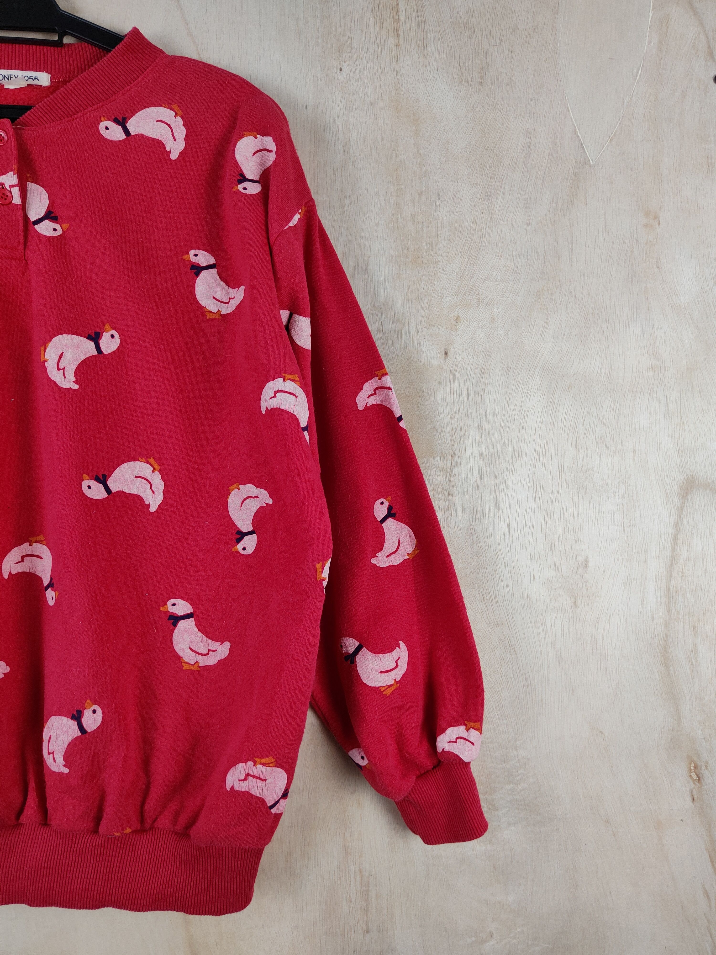 Japanese Brand Sydney 1955 Red Duck fullprint vintage Sweatshirts #S2559 Size US M / EU 48-50 / 2 - 5 Thumbnail