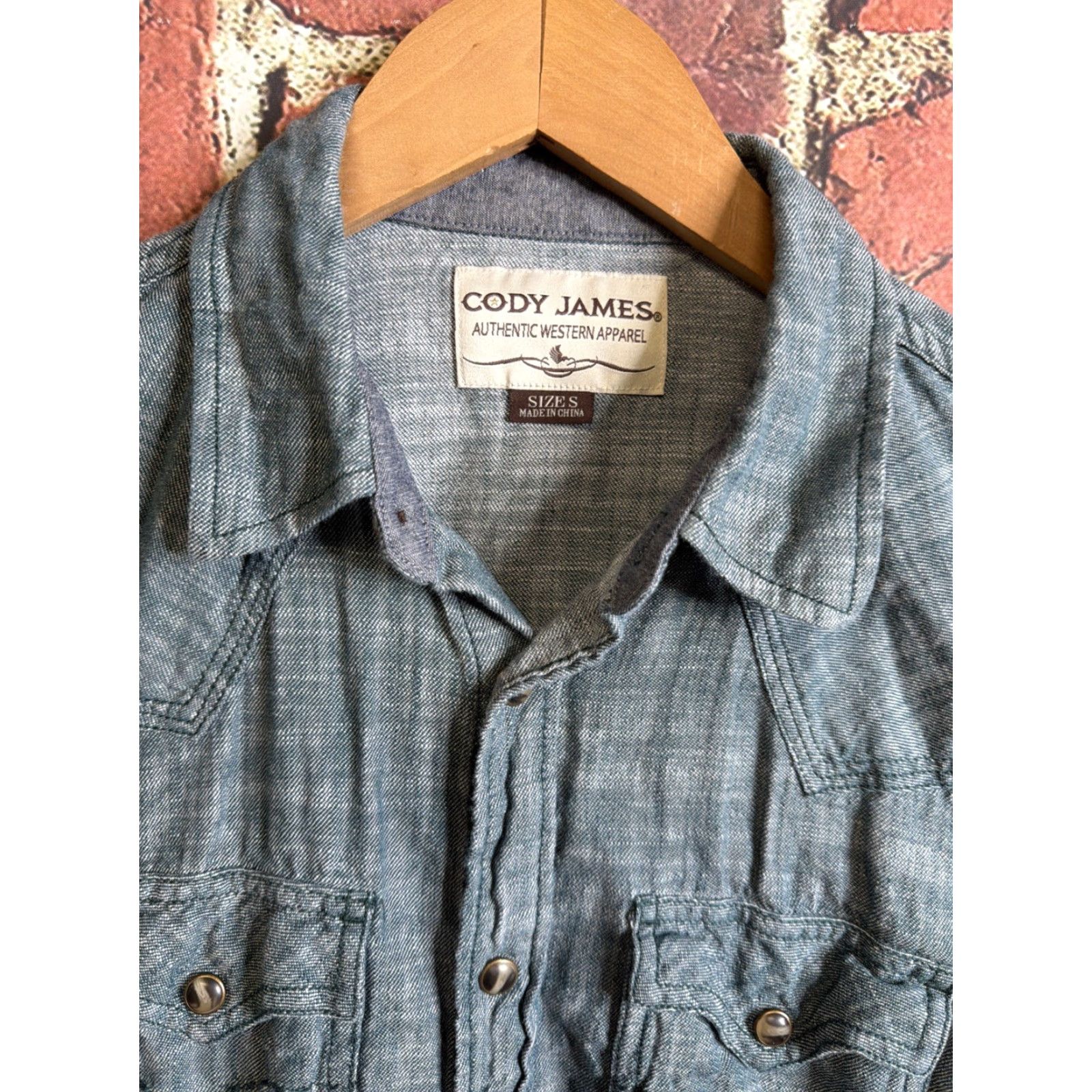 Cody James Cody James Pearl Snap Button Up Western Shirt Women Size S 100% Cotton Blue Paisley Long Sleeve Button-Up Casual Western Theme Womens Size S / US 4 / IT 40 - 2 Thumbnail