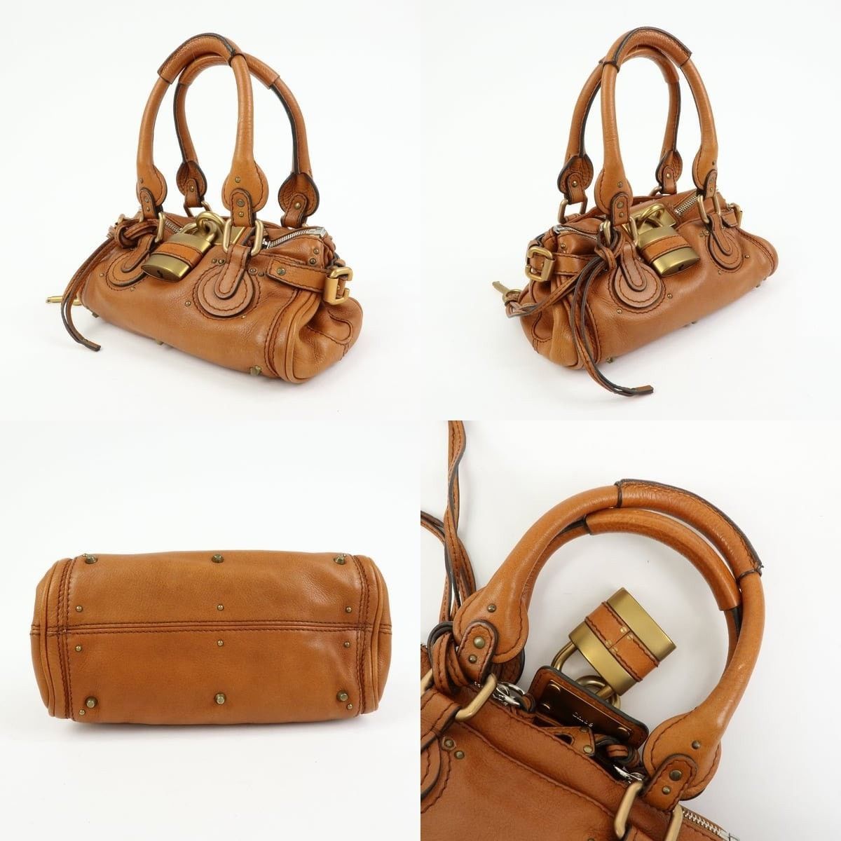 Chloe Chloe Paddington Mini Satchel Calfskin Leather Tan Size ONE SIZE - 3 Thumbnail