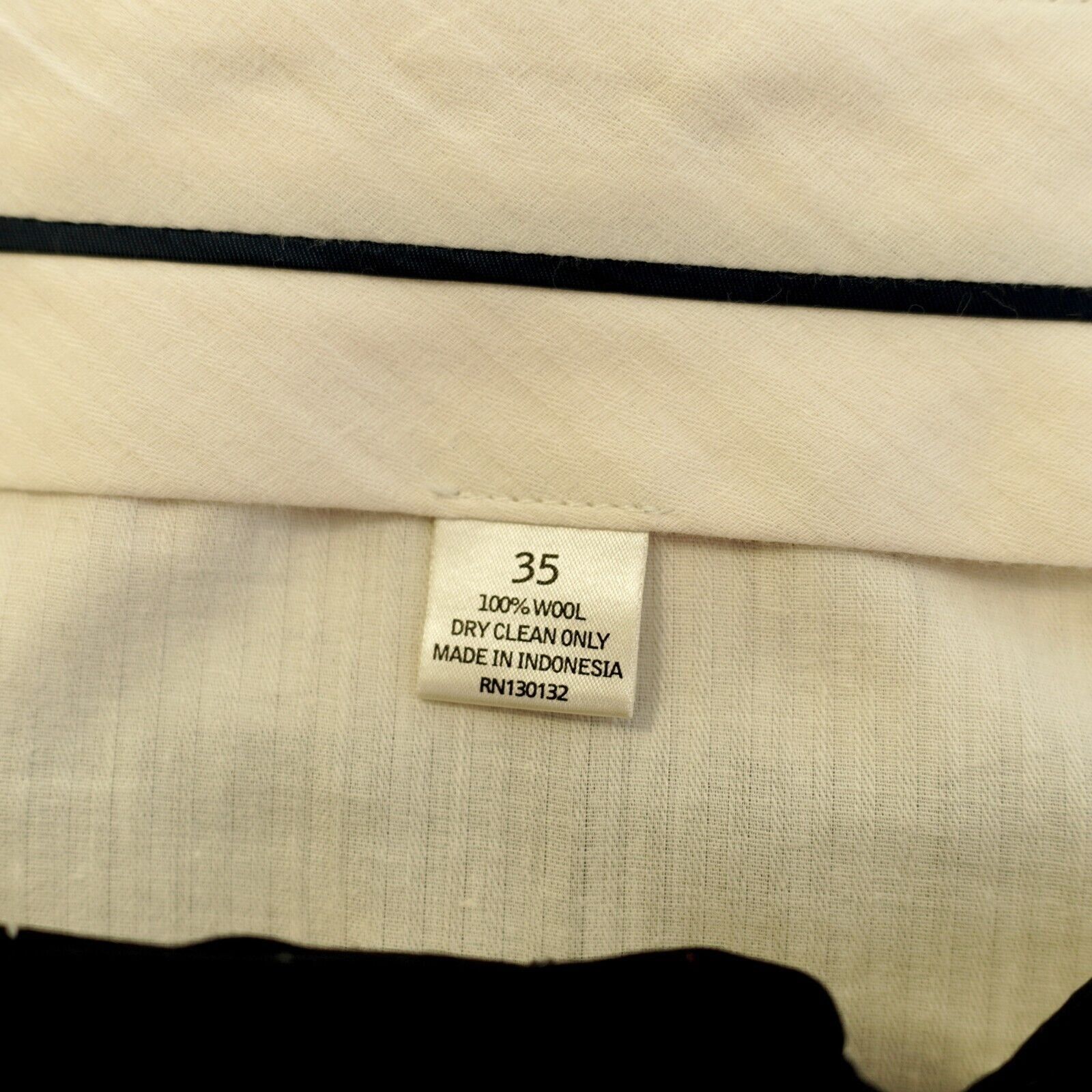 Hart Schaffner Marx Hart Schaffner Marx Wool Blue Pleated Cuffed Mid Rise Dress Size 34R - 6 Thumbnail