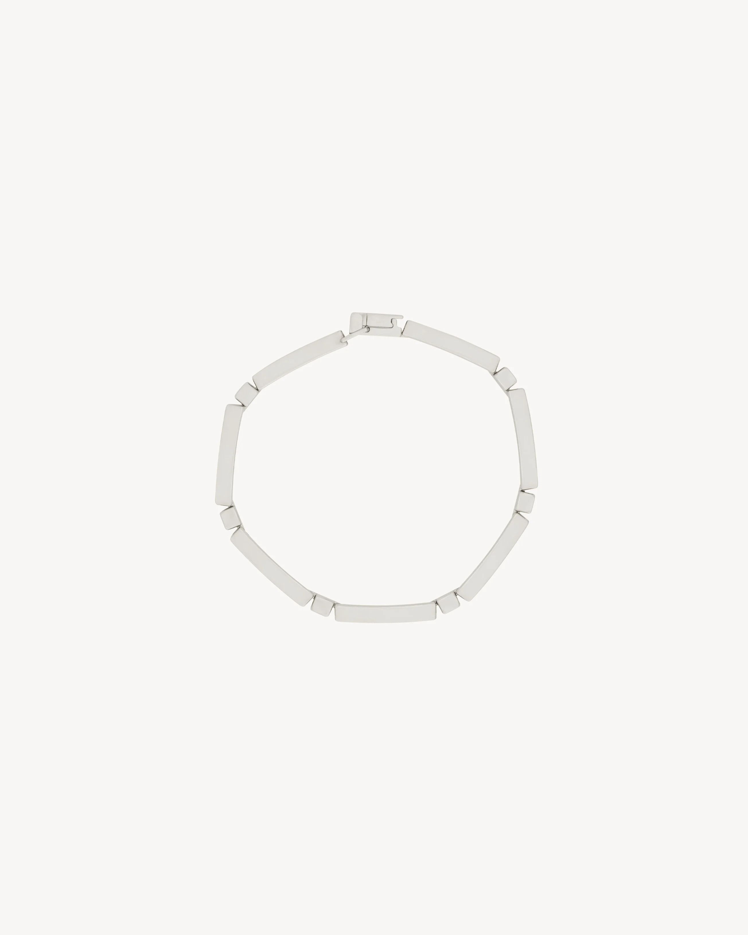 Saint Laurent Paris o1bcso1str0226 Size:L/Bar Bracelet In Metal in Silver Size ONE SIZE - 1 Thumbnail