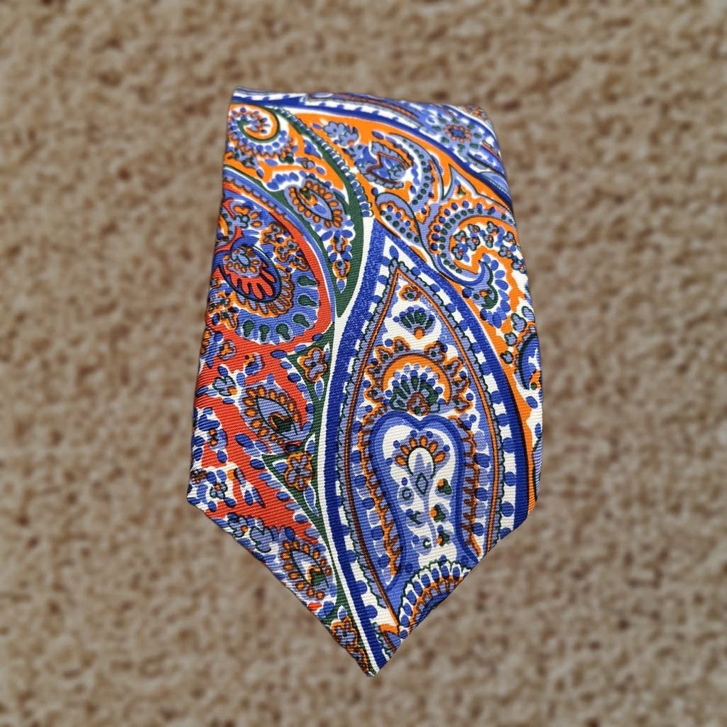 Altea Altea Designer Neck Tie Silk Paisley Pastel Watercolor Style Made in Italy Men's Size ONE SIZE - 1 Thumbnail