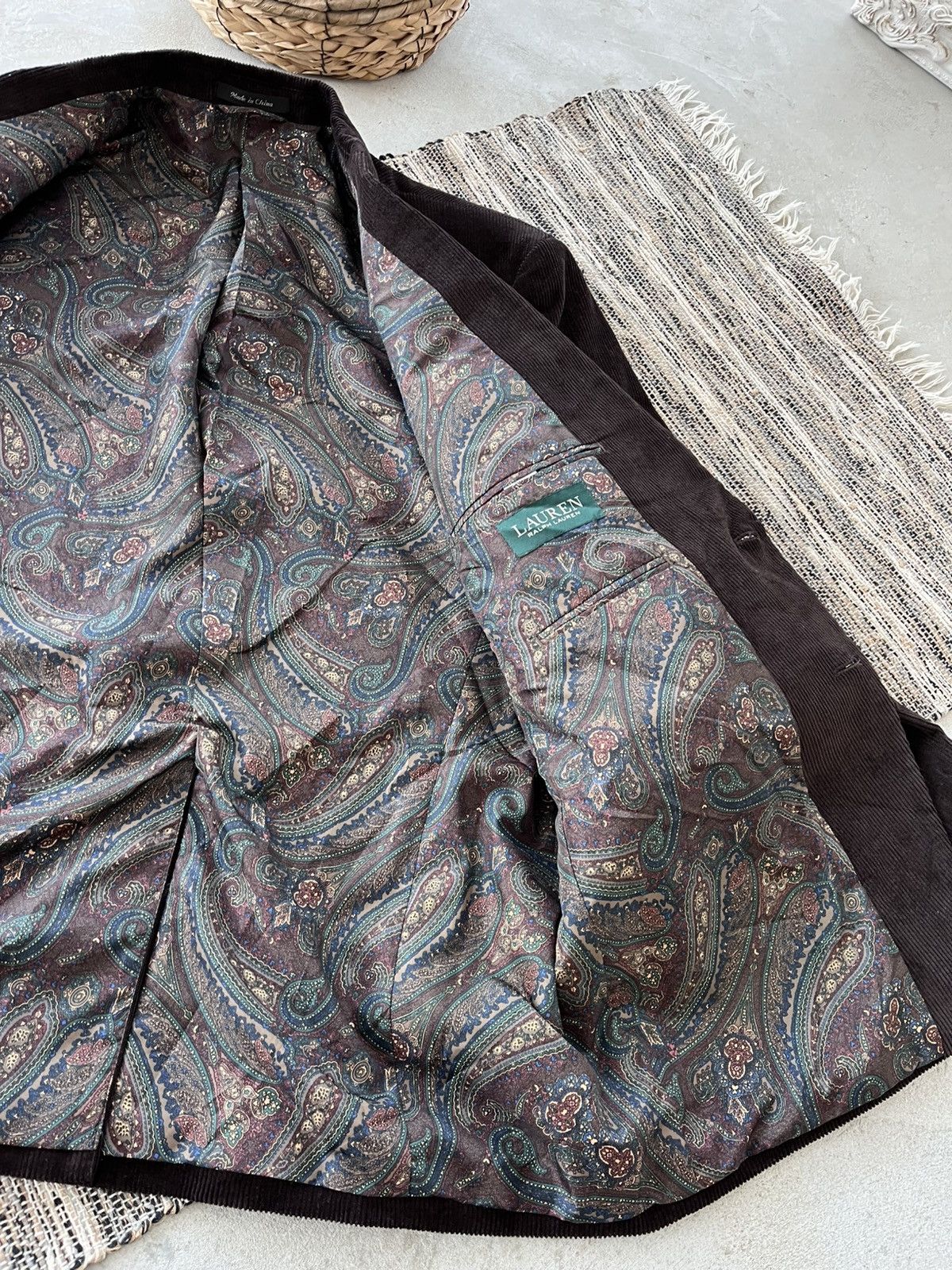 Polo Ralph Lauren Vintage Polo Ralph Lauren Brown Corduroy Blazer Avantgarde Size 44R - 18 Thumbnail
