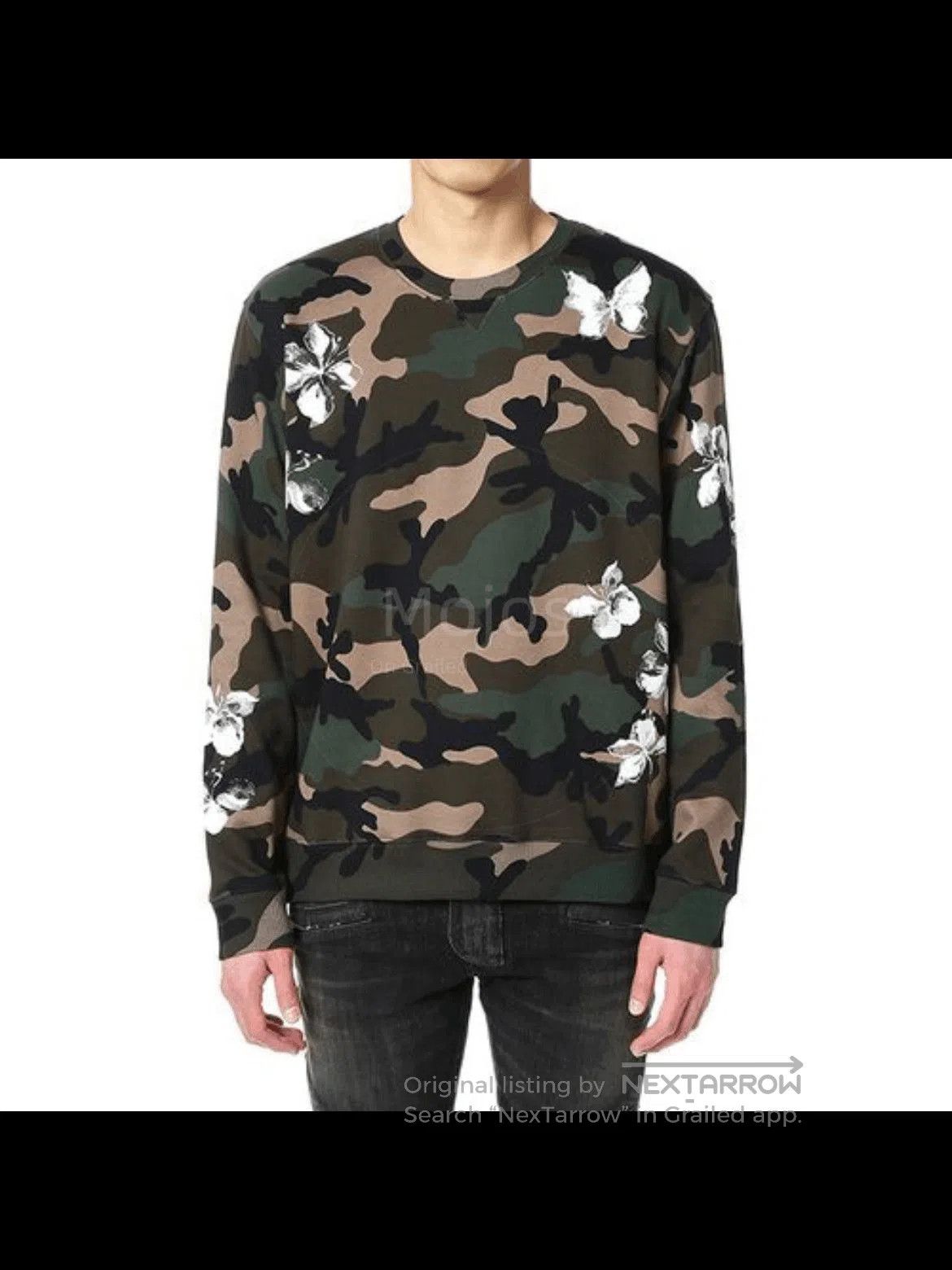 Valentino Valentino Butterfly Pattern Camo Sweatshirt. Size US M / EU 48-50 / 2 - 8 Thumbnail