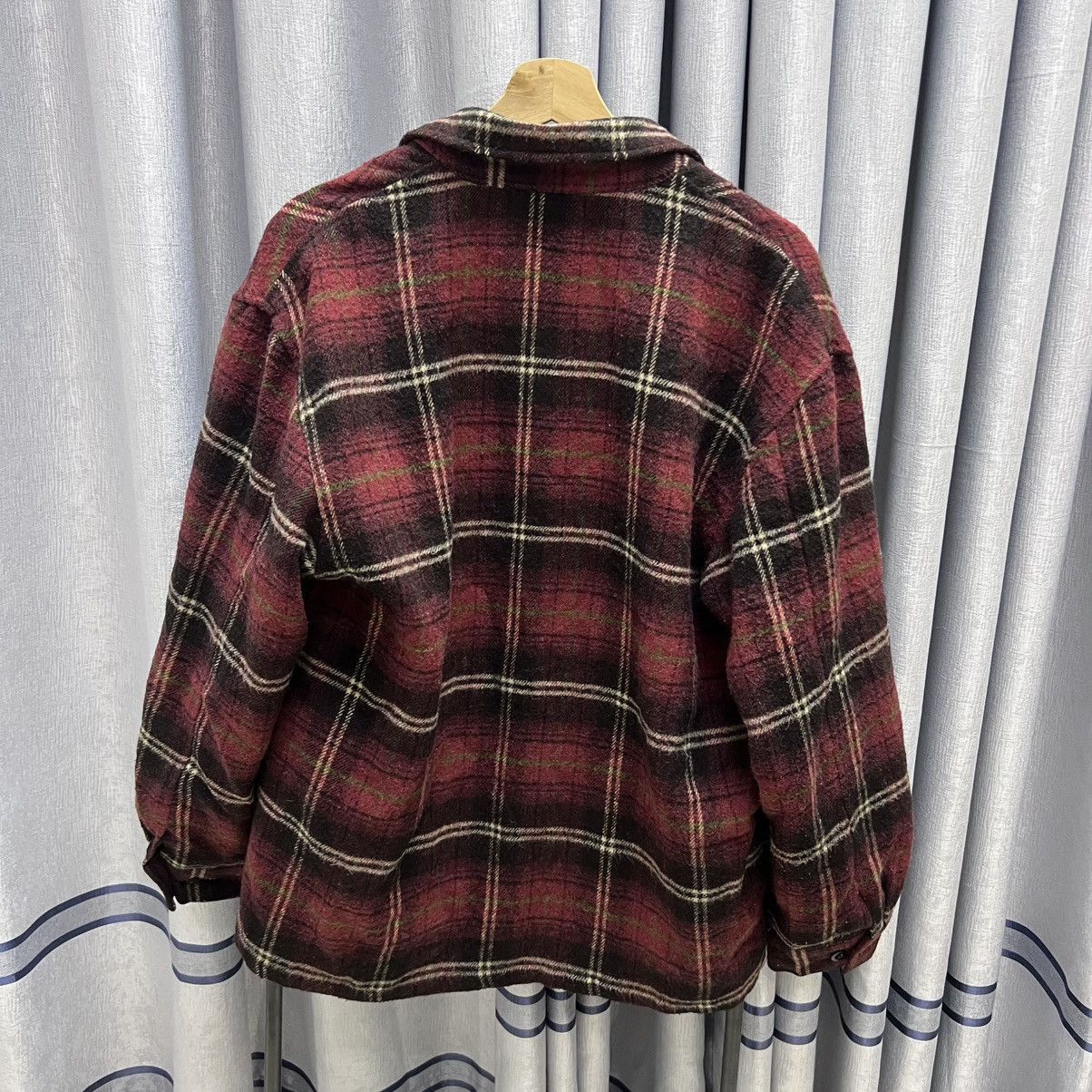 Flannel Vintage JapaneseBrand Feusion Flannel Zipper Jacket wool Size US L / EU 52-54 / 3 - 5 Thumbnail
