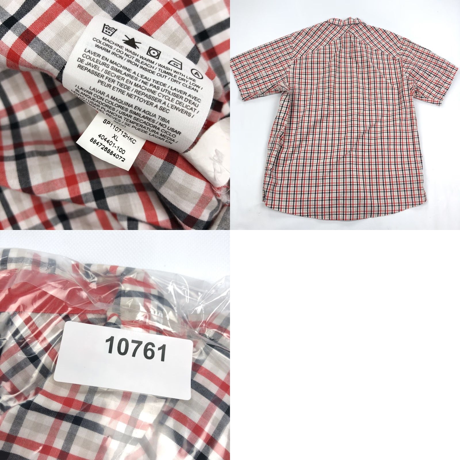 Jordan Brand Jordan Men's XL Plaid Button-Down Shirt Short Sleeve Red Black White Beige Casual Size US XL / EU 56 / 4 - 8 Thumbnail
