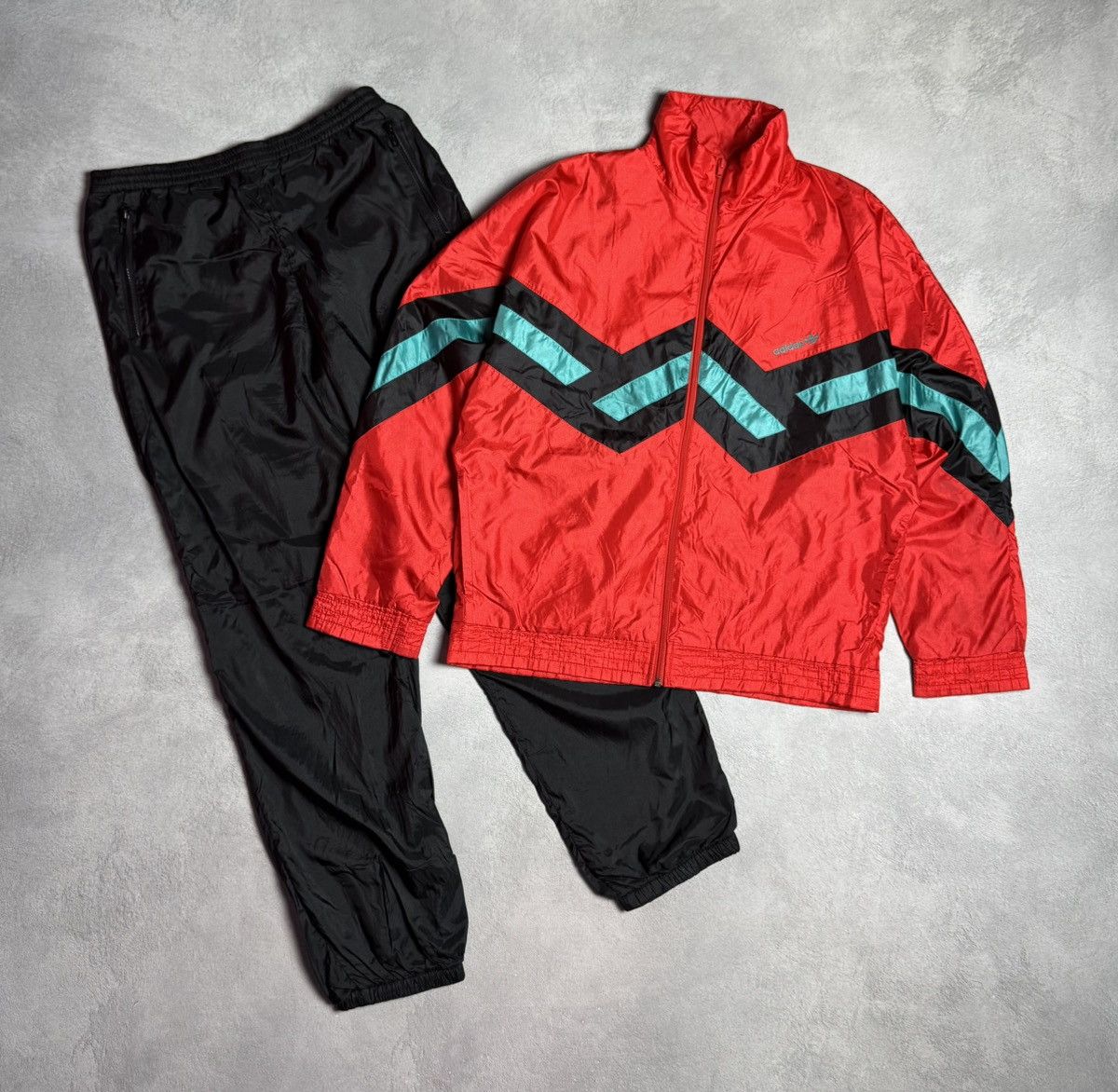 1990s Adidas Vintage Nylon Tracksuit Set size XS