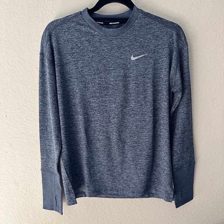 Nike Nike Dri-Fit Long Sleeves Workout Clothes Blue Running Gym S Size S / US 4 / IT 40 - 1 Thumbnail