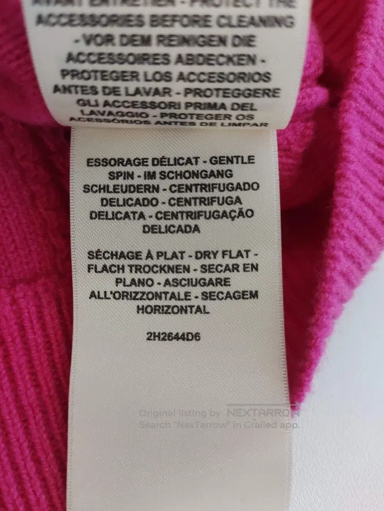 Hermes Hermes Rose Red Chain Embroidery Cashmere Sweater Size XS / US 0-2 / IT 36-38 - 5 Thumbnail
