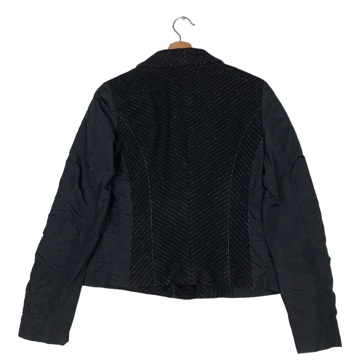 Hiroko Koshino Homme 🔥Vintage Cropped Biker Jacket Double Collar Hiroko Bis Size US M / EU 48-50 / 2 - 8 Thumbnail