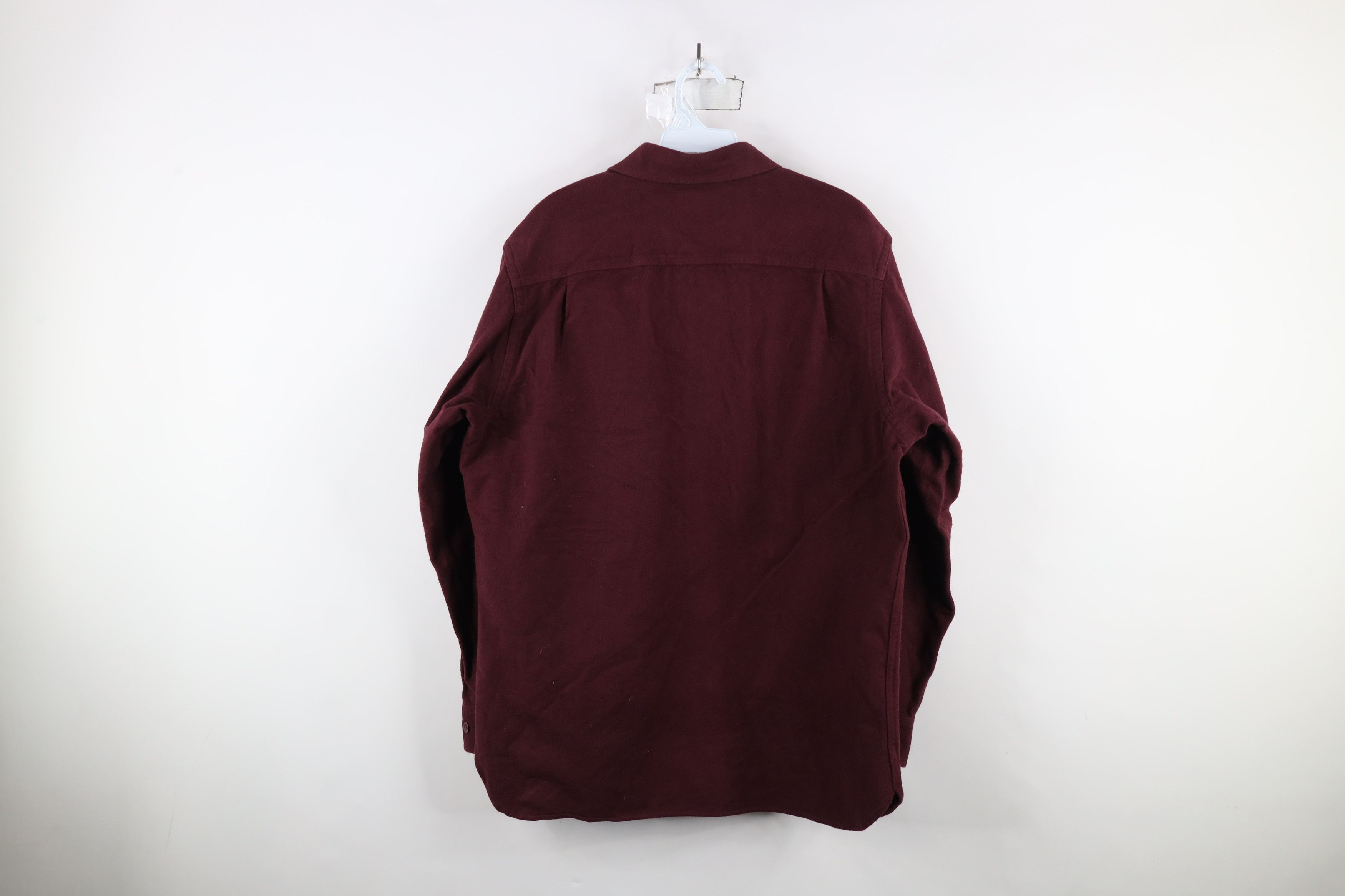 L.L. Bean × Vintage Vintage LL Bean Chamois Cloth Collared Button Shirt Burgundy Size US L / EU 52-54 / 3 - 8 Thumbnail
