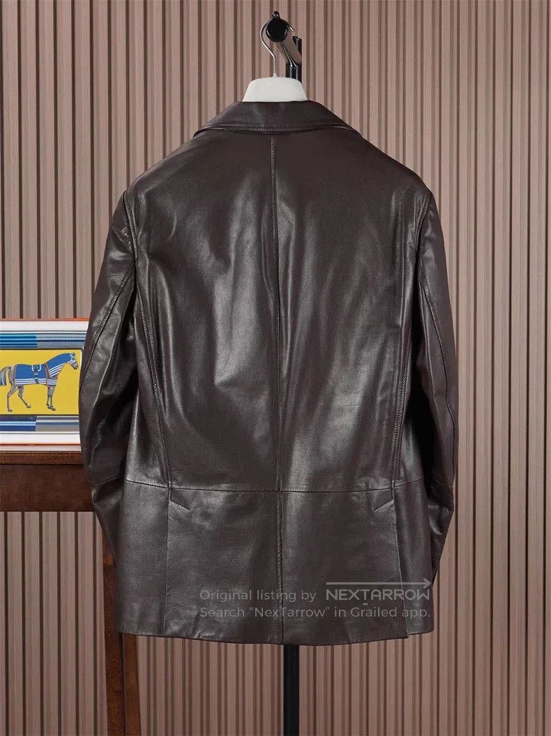 Brunello Cucinelli Brunello Cucinelli Men's calfskin single-breasted blazer Size US M / EU 48-50 / 2 - 4 Thumbnail