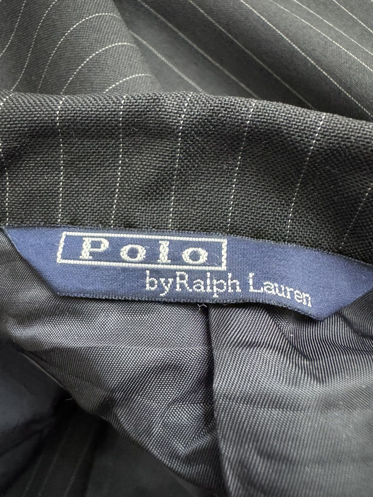 Polo Ralph Lauren Polo Ralph Lauren men's pinstriped two-button suit jacket Size 40R - 8 Thumbnail