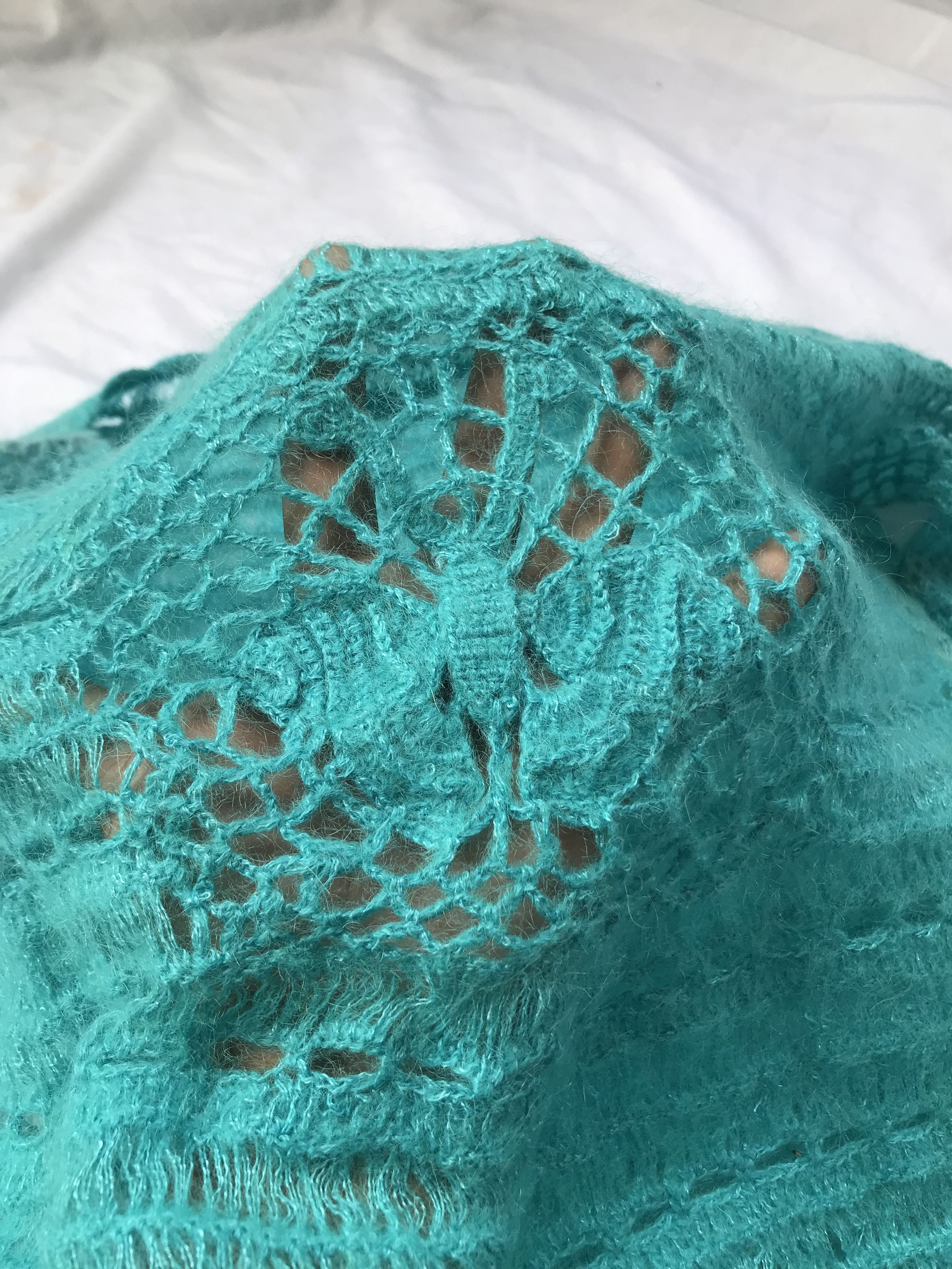 Nicole Club Nicole Club Mohair Butterfly Open Knitted Fish Net Size S / US 4 / IT 40 - 2 Thumbnail