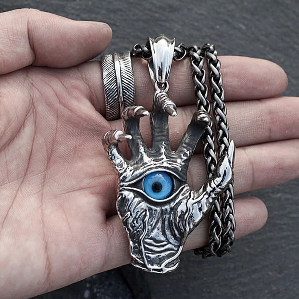 Jewelry Gothic Demon Hand Claw Pendant Necklace Size ONE SIZE - 3 Thumbnail