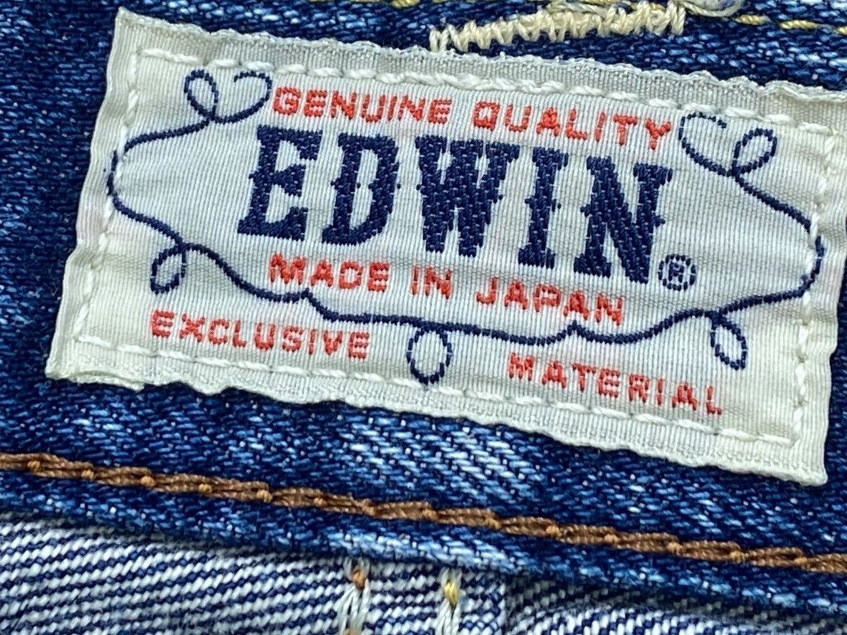 Edwin Edwin Whiskers Ripped Style Straight Cut Jeans Size US 32 / EU 48 - 14 Thumbnail