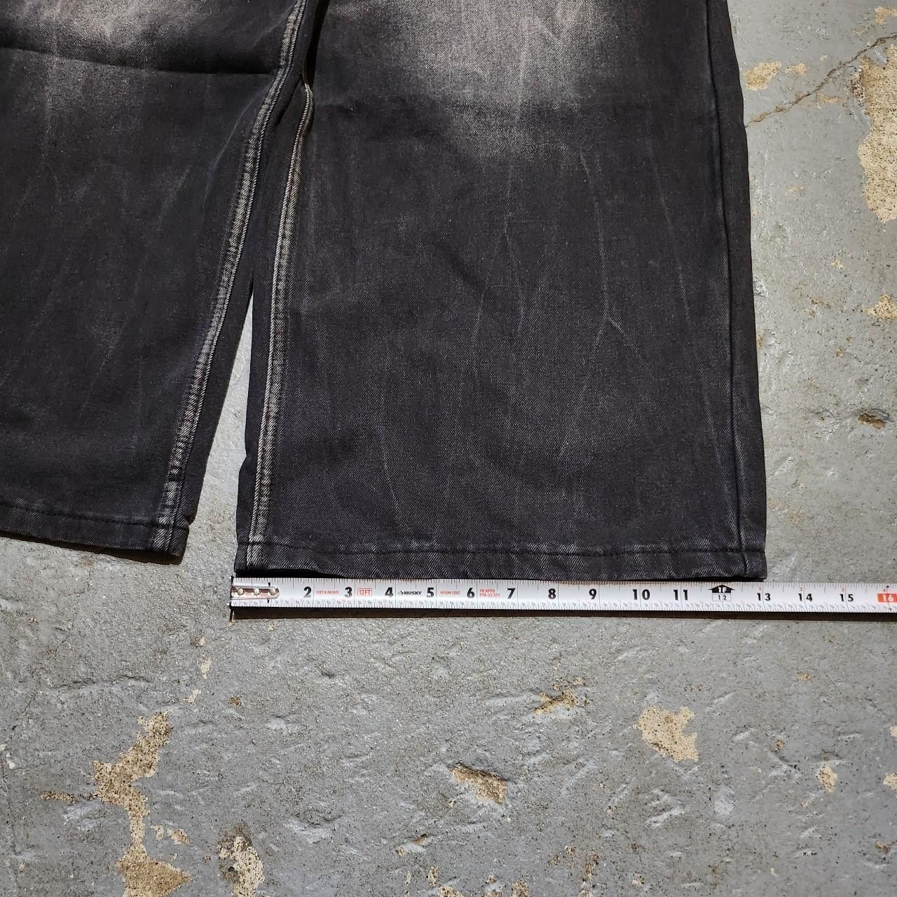 Japanese Brand Black baggy wide leg jeans distressed faded jeans Size US 32 / EU 48 - 7 Thumbnail