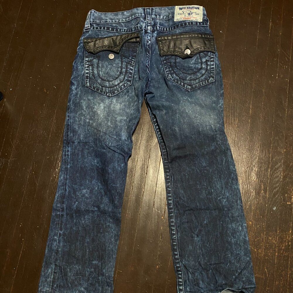 True Religion × Vintage Vintage True Religion Jeans Size 34 Straight 'Leather Tab' Size US 34 / EU 50 - 5 Thumbnail