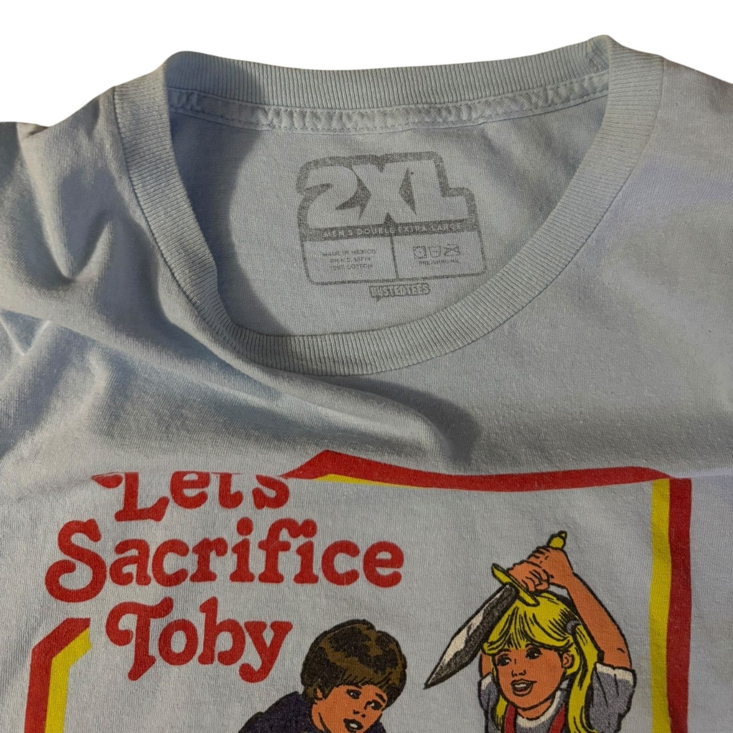 BustedTees Busted Tees Activities for Children Let's Sacrifice Toby 2XL Size US XXL / EU 58 / 5 - 2 Thumbnail