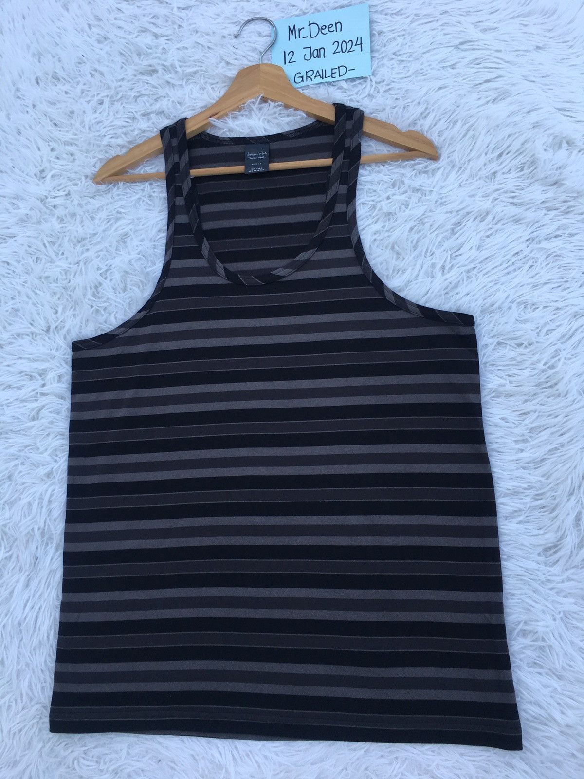 Number (N)ine Rare Number Nine Stripes Sleeveless Top Size US M / EU 48-50 / 2 - 3 Thumbnail