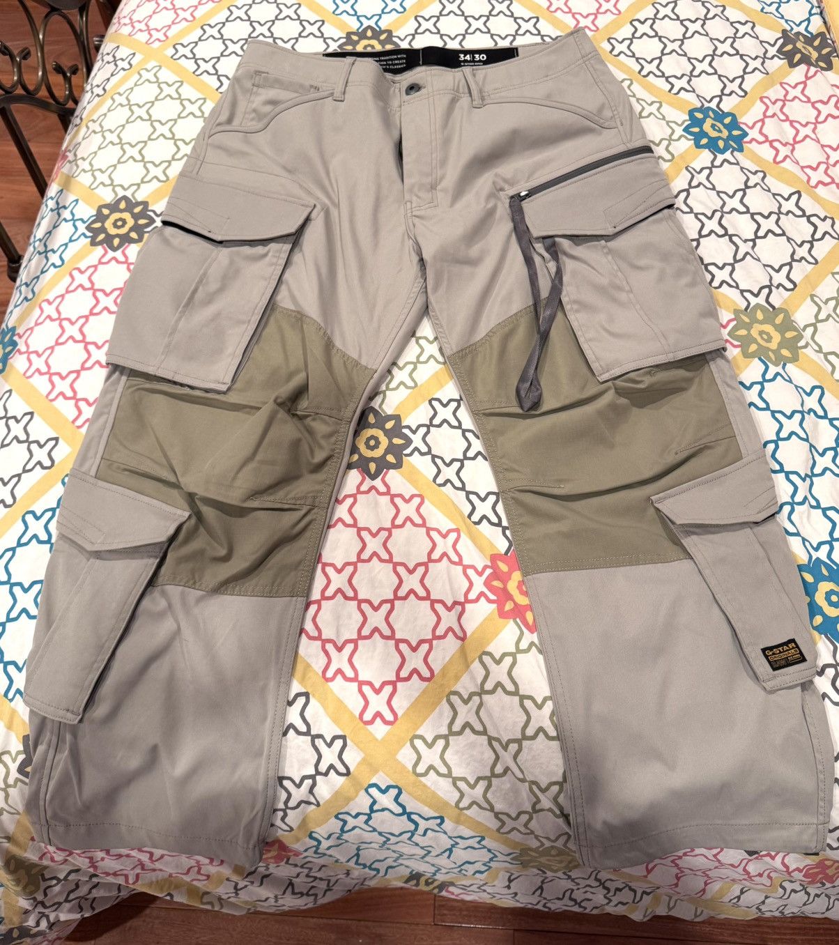 G-Star G-Star Rovic Zip 3D Loose Pants Beige LARGE Size US 34 / EU 50 - 1 Thumbnail