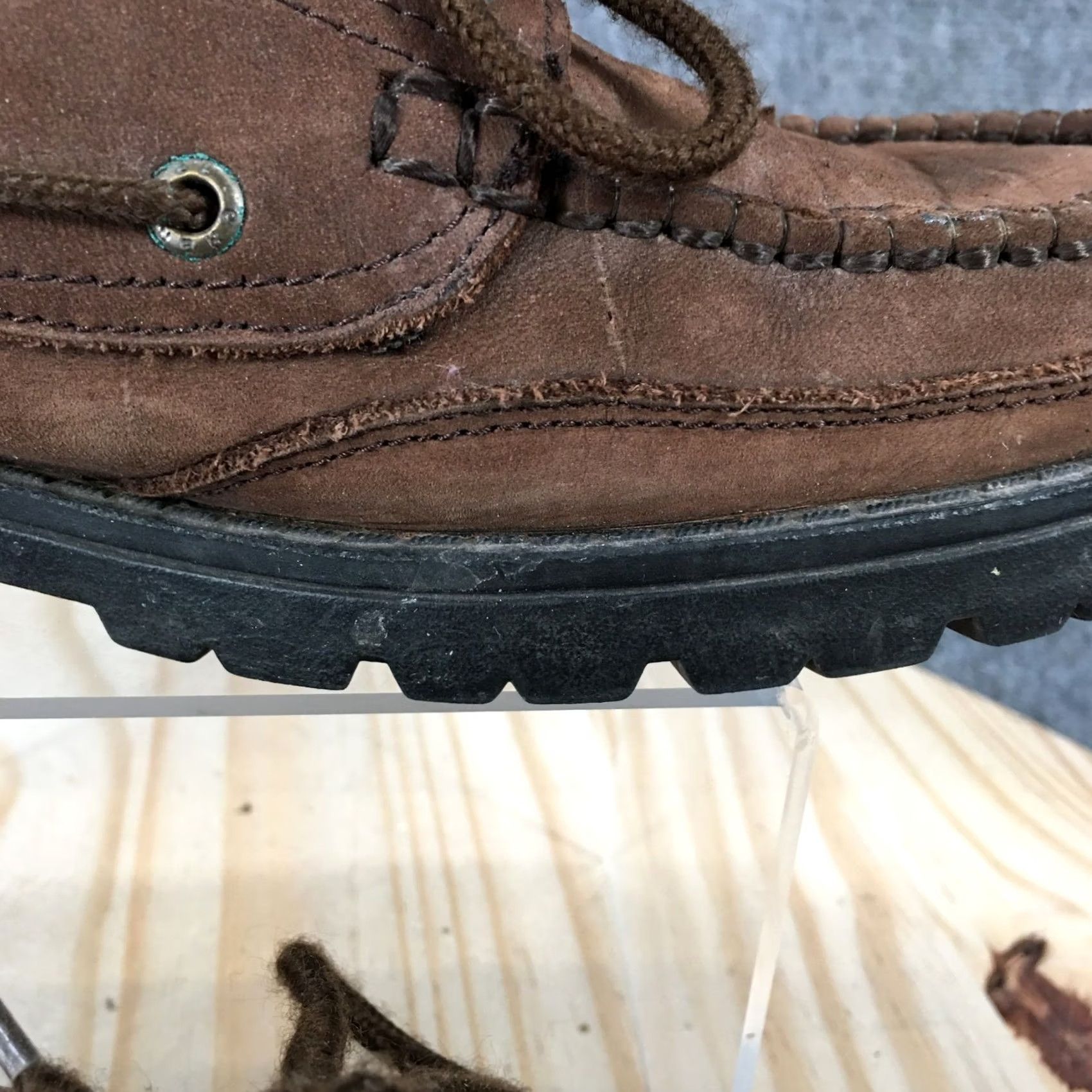 Cherokee Cherokee Shoes Mens 11 Moccasin Brown Lace Up Casual Comfort Round Toe Low Top Size US L / EU 52-54 / 3 - 3 Thumbnail