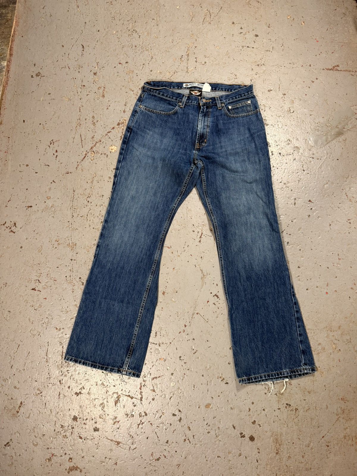 Harley Davidson Vintage Harley Davidson Denim Flared Bootcut Jeans Classic Size US 34 / EU 50 - 1 Thumbnail