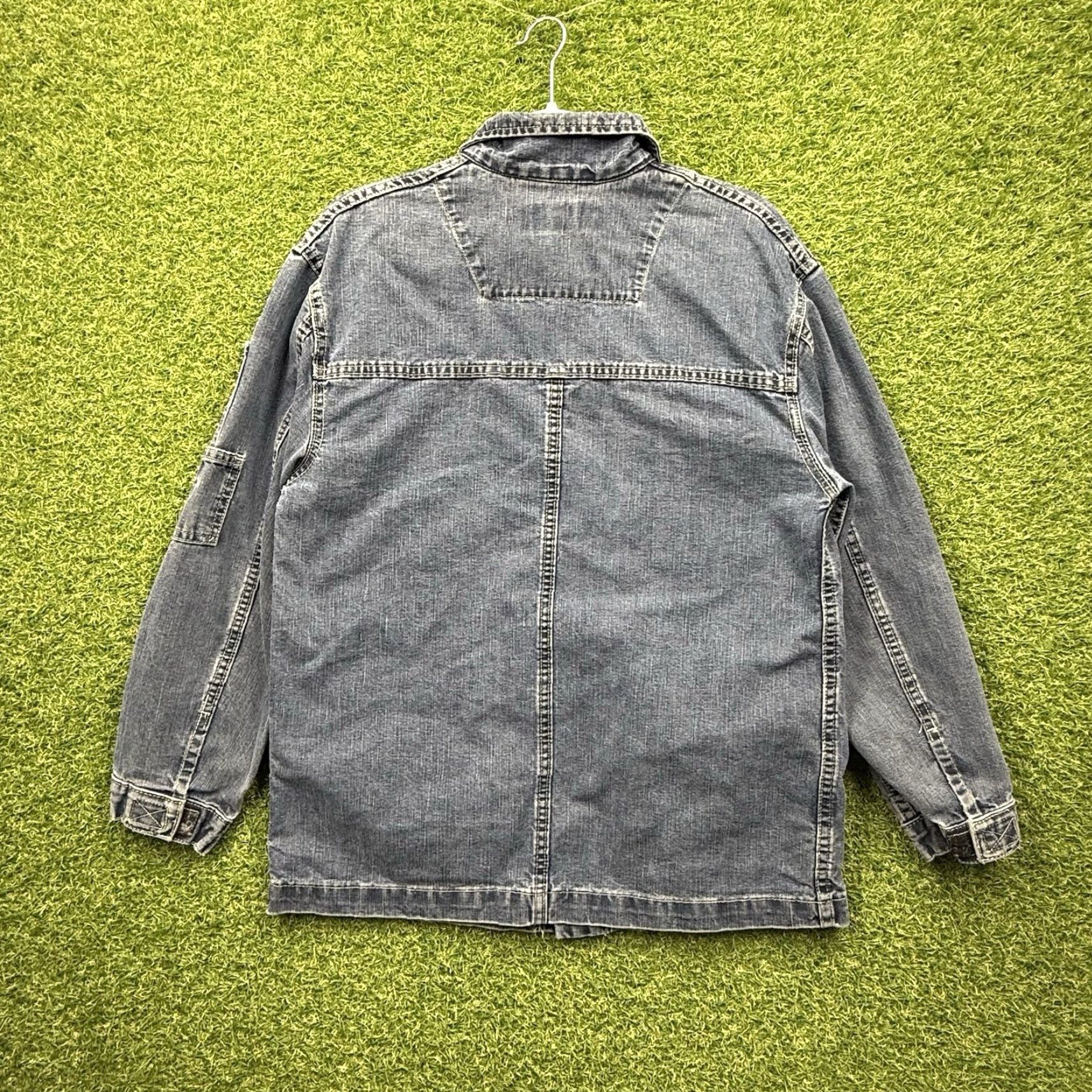 Lee VINTAGE Lee Pipes Jacket Men S Denim Blue 90s Grunge BMX Skateboarding Outdoor Hip Hop Hipster Size US 29 - 2 Thumbnail