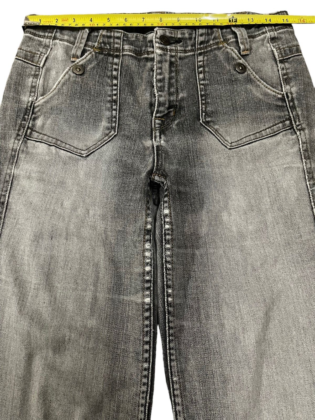 If Six Was Nine Vintage Japanese Brand Bleached Faded Wash Style Flare Jeans Size US 30 / EU 46 - 11 Thumbnail