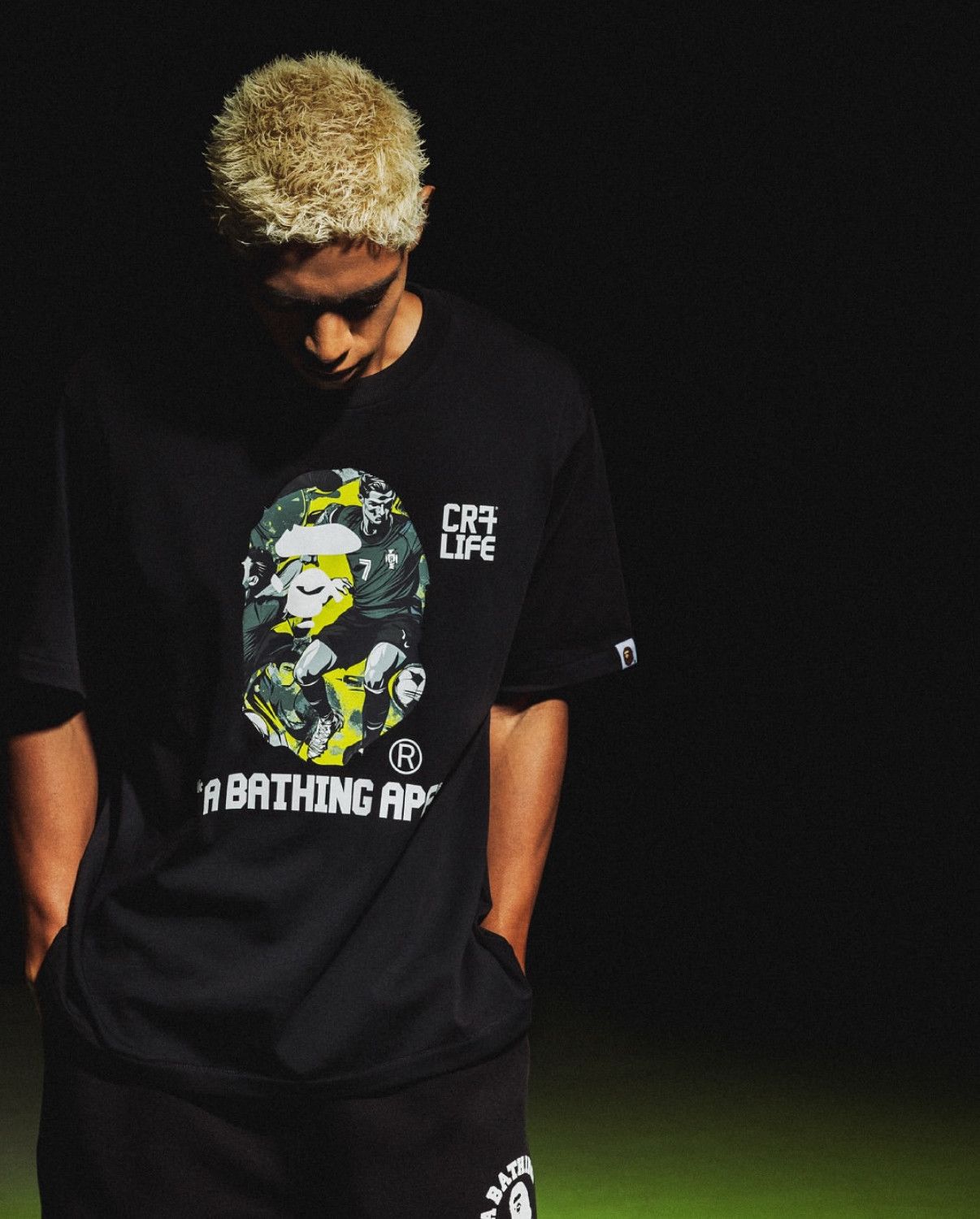 Bape BAPE x CR7 Life Cristiano Ronaldo Ape Head Tee 1L73110924 Size US L / EU 52-54 / 3 - 2 Thumbnail
