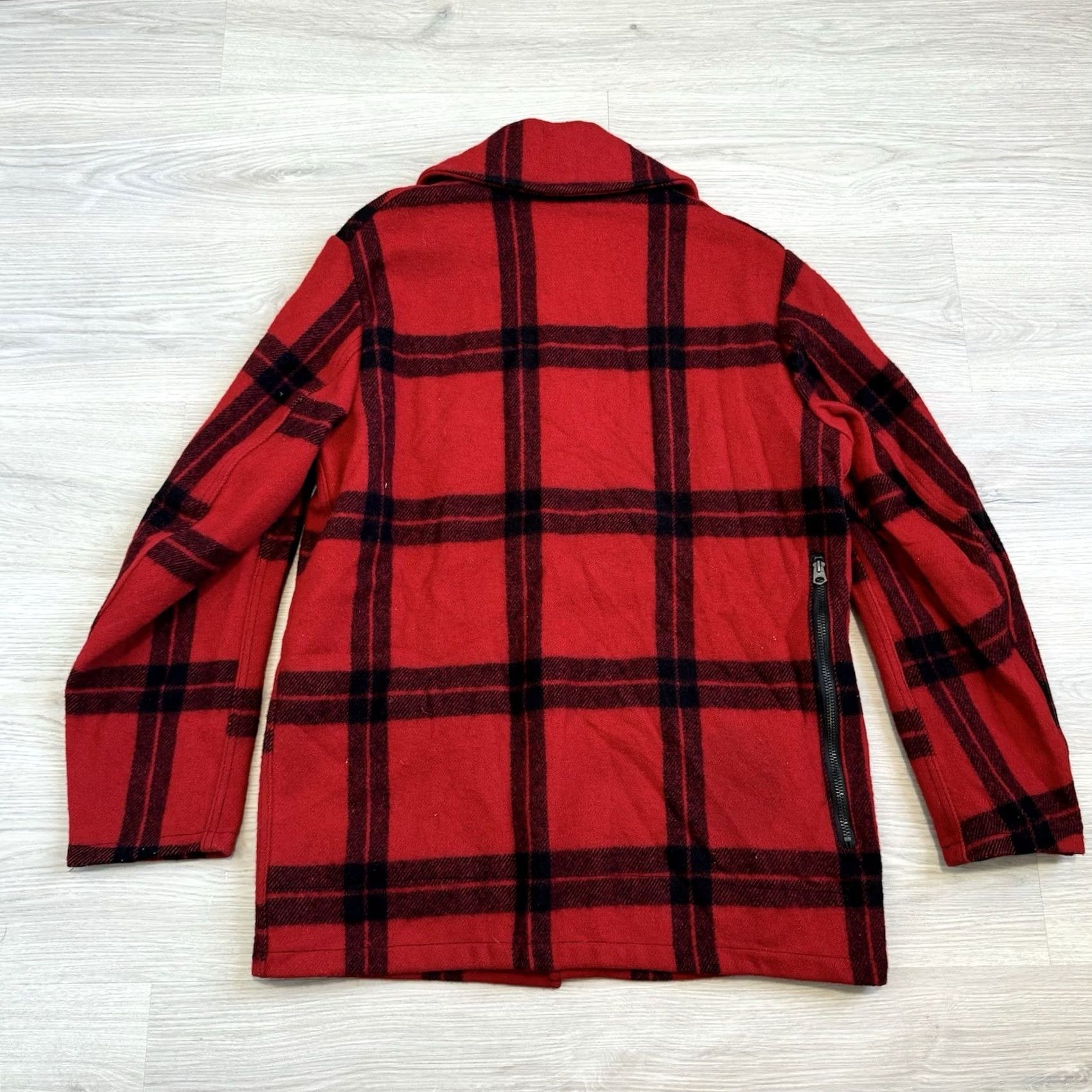 Vintage VINTAGE Carter’s Jacket Men’s Red Wool Hunting Plaid 50s 60s Buffalo Pit to Pit 21x33 Mid-Length Button Casual Workwear Woolrich Woolen Mills Mens Size US XXL / EU 58 / 5 - 4 Thumbnail
