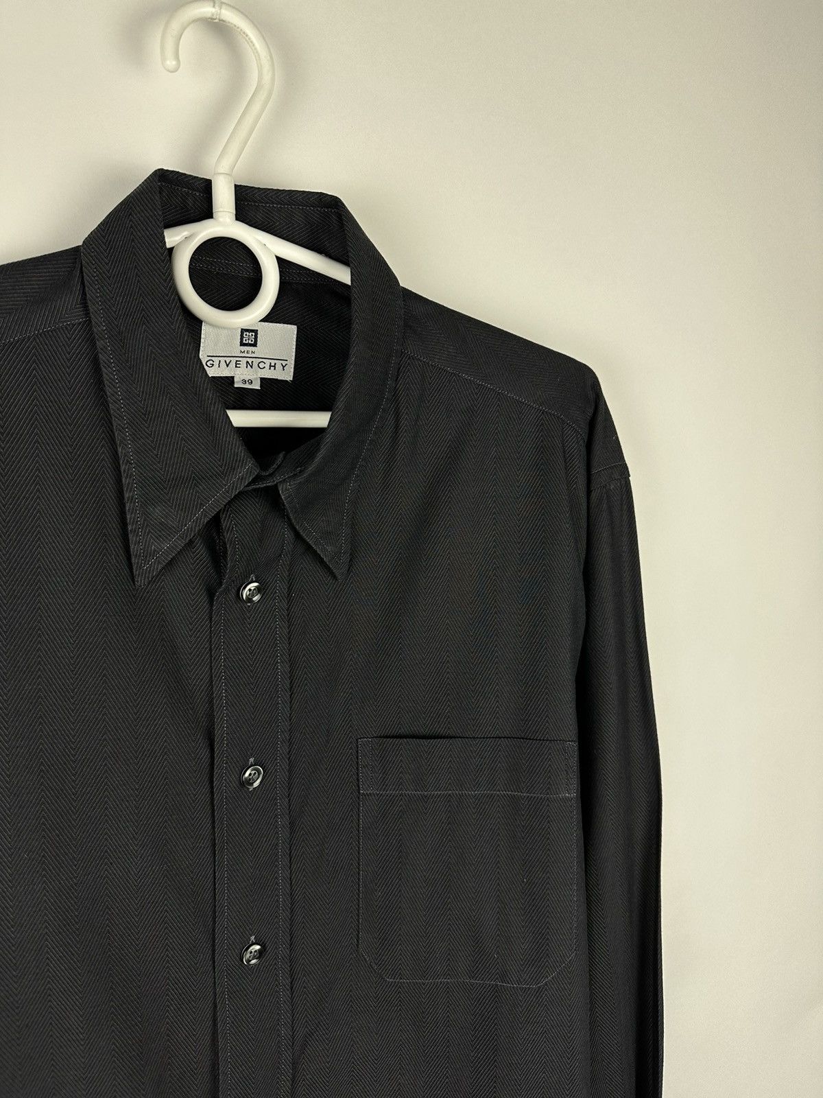 Givenchy × Vintage Givenchy Button Up Shirt Grey With Logo Fits Large Size US XL / EU 56 / 4 - 3 Thumbnail