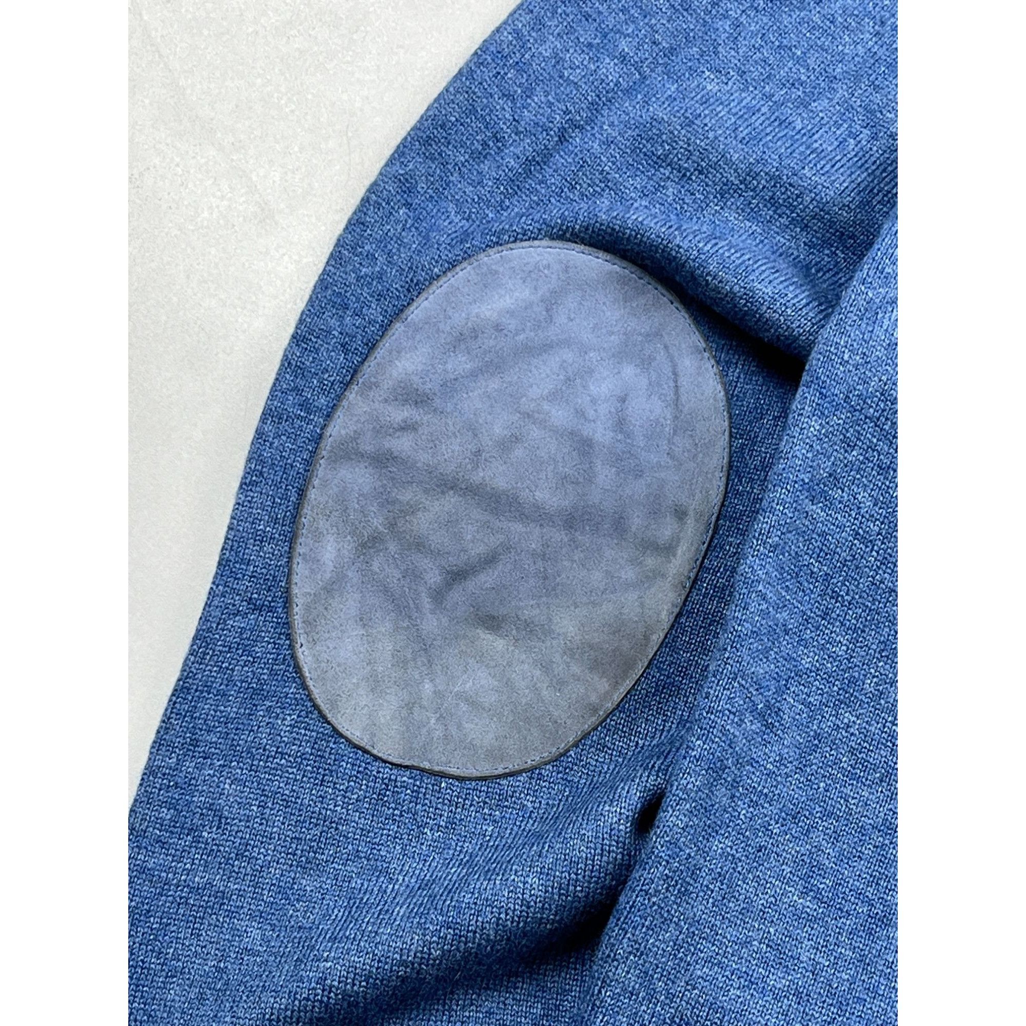 Prada Prada Blue Wool Cashmere Crew Neck Sweater (Y1015) Size US L / EU 52-54 / 3 - 9 Thumbnail