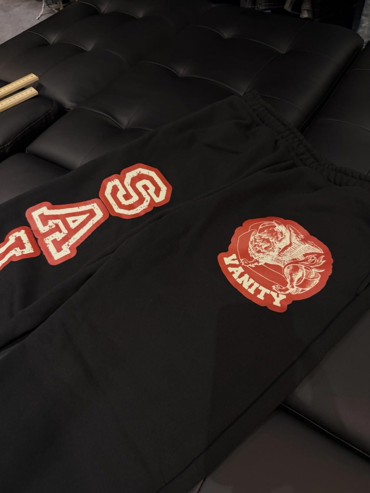Saint Vanity Size Large - Saint Vanity Varsity Sweatpants Black Red NEW Size US 34 / EU 50 - 5 Thumbnail