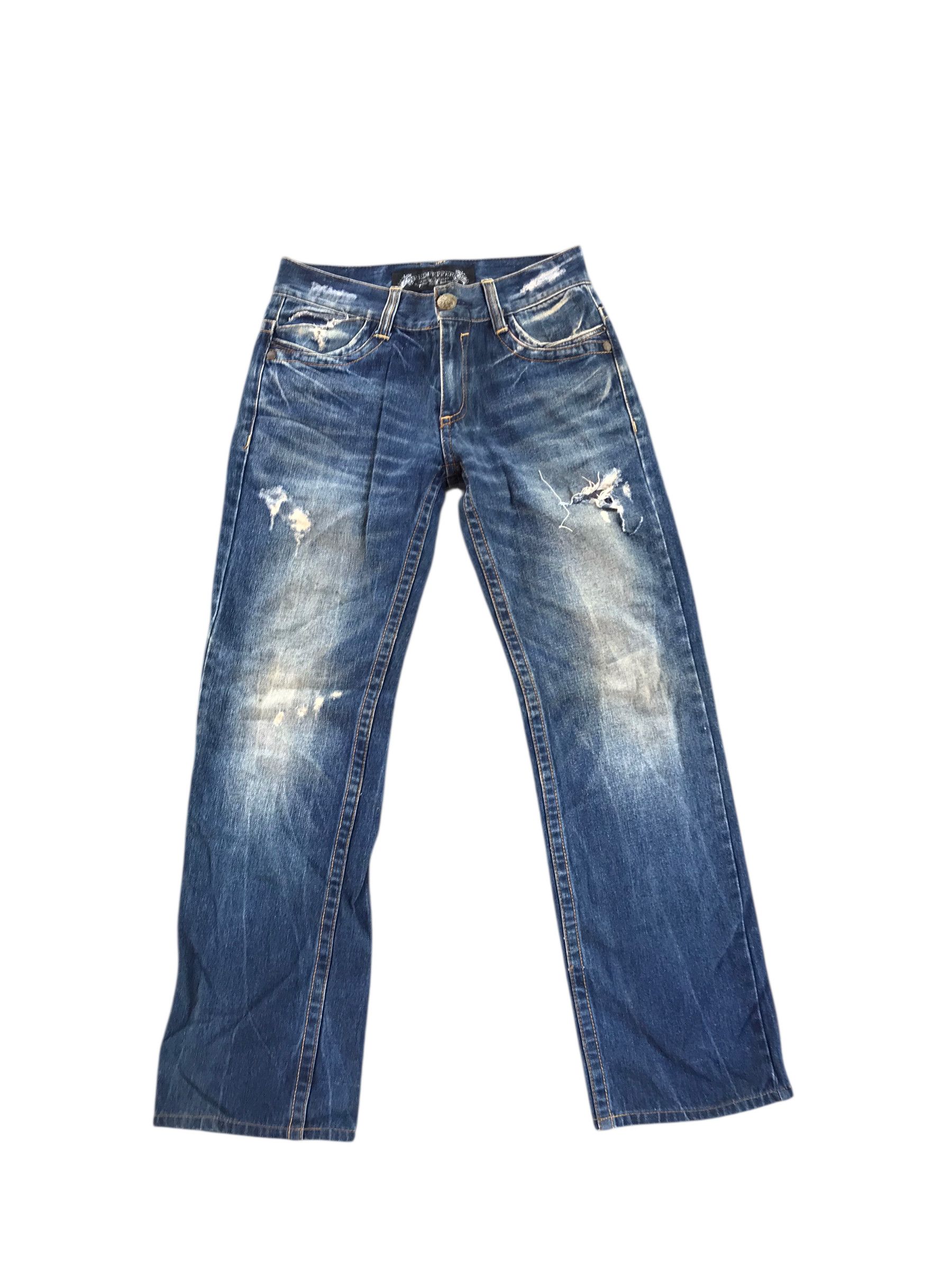 Tornado Mart Heat Red pepper disressed Denim-Size 32-If six was nine Size US 31 - 10 Thumbnail