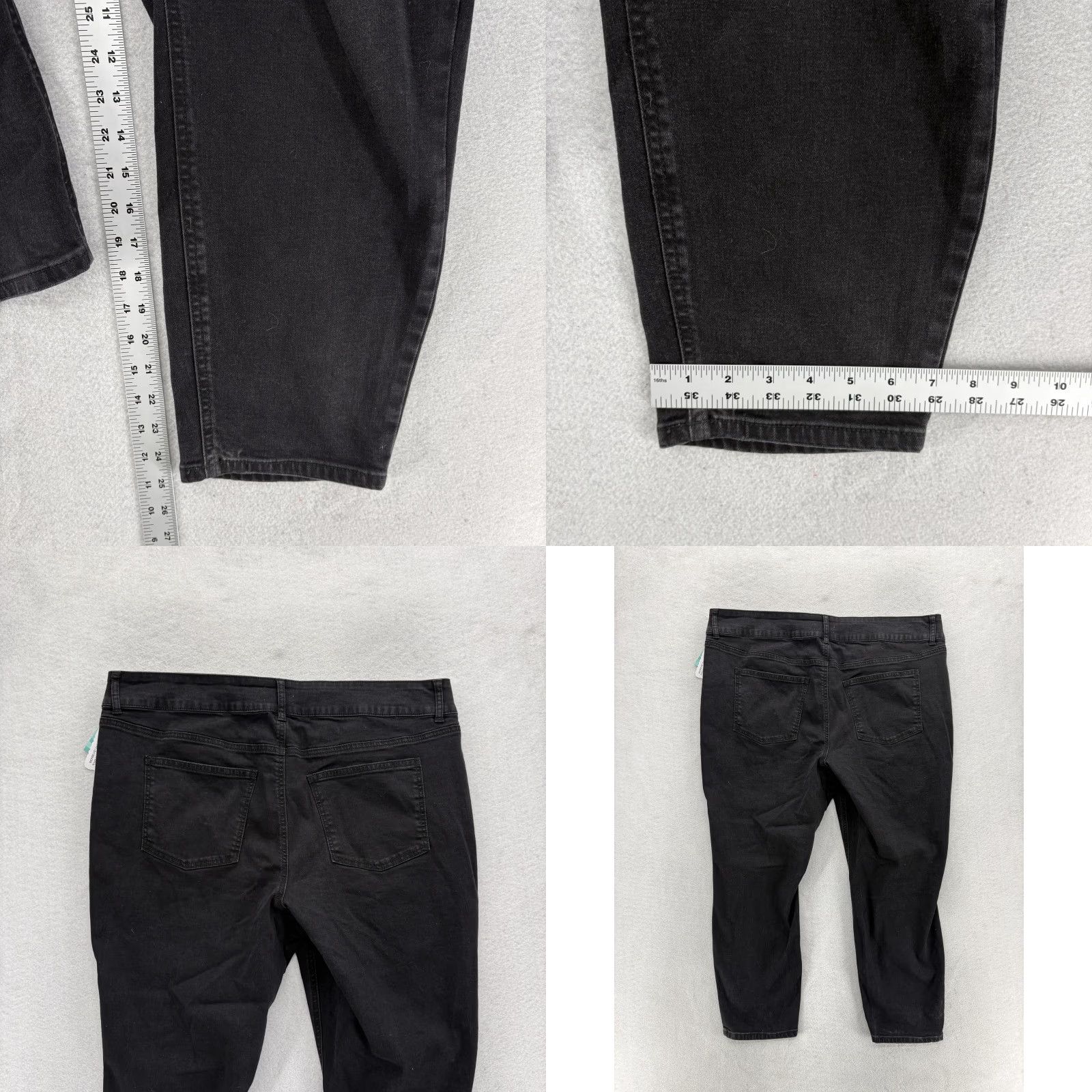 Vintage Maurices M Jeans Jegging Ankle Black High Rise Distressed Women 20W Short Jeans Slim Pockets 5-Pocket Denim Cotton Polyester Spandex Size 42" / US 20 - 8 Thumbnail