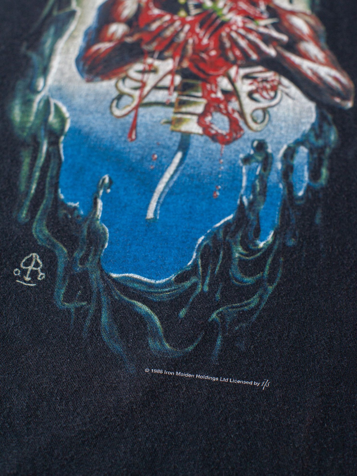 Band Tees Vintage 1988 Iron Maiden Seventh Son 80s Metal Band T-Shirt Size US L / EU 52-54 / 3 - 5 Thumbnail