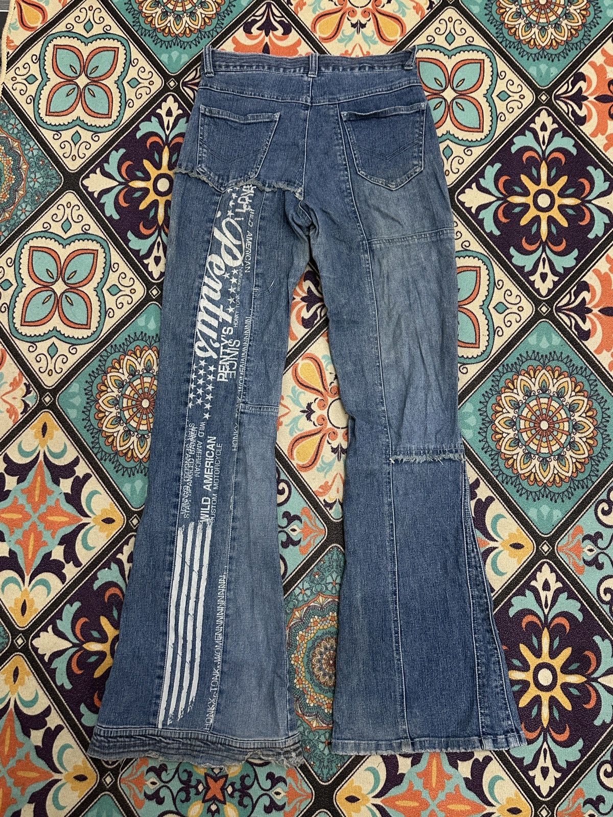 Seditionaries Penty Punk Reconstructed Studded Flare Denim Pant Size US 27 - 2 Thumbnail