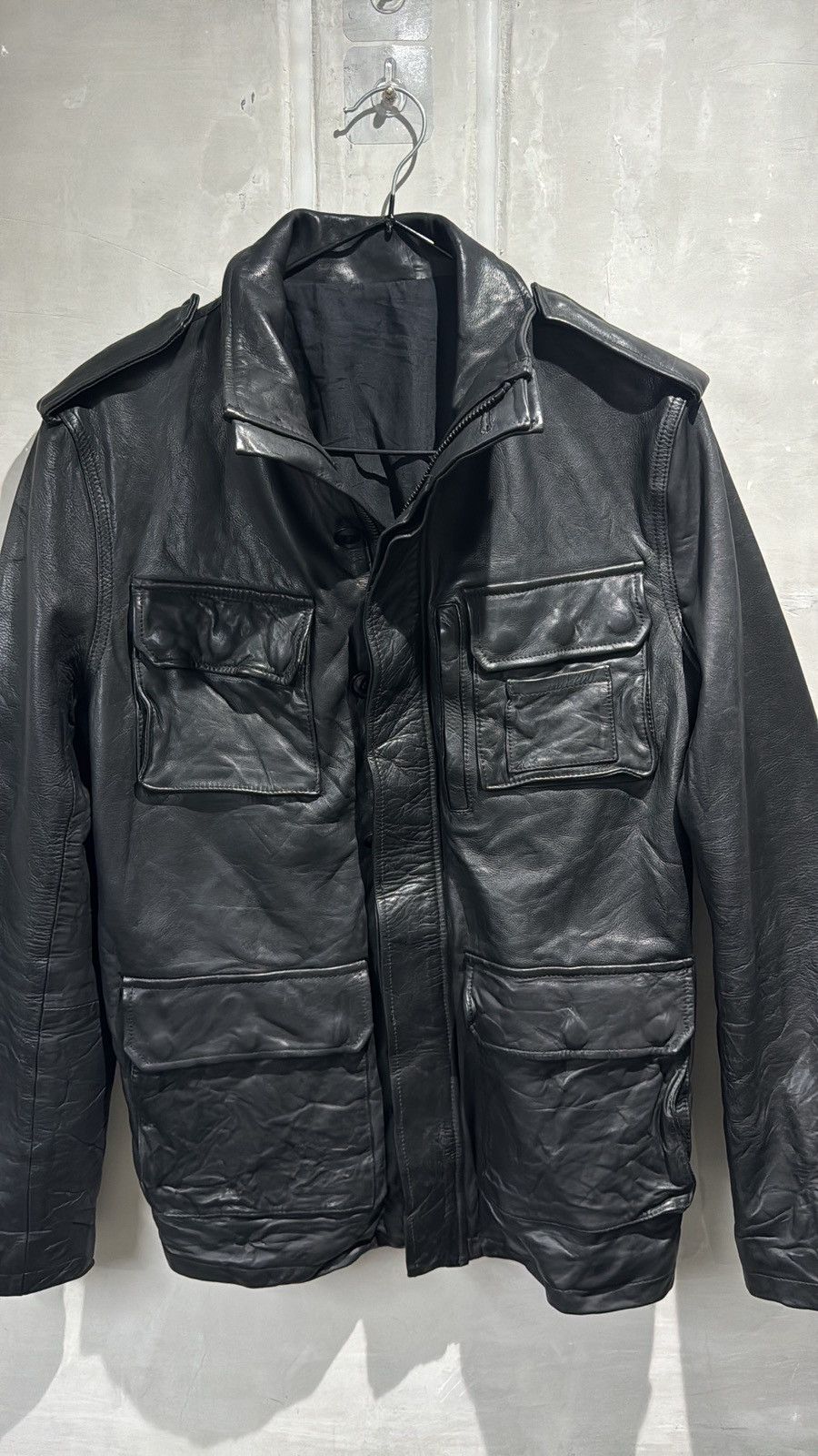 Japanese Brand Attack The Mind 7 Tactical Oxhide Leather Jacket Size US L / EU 52-54 / 3 - 5 Thumbnail