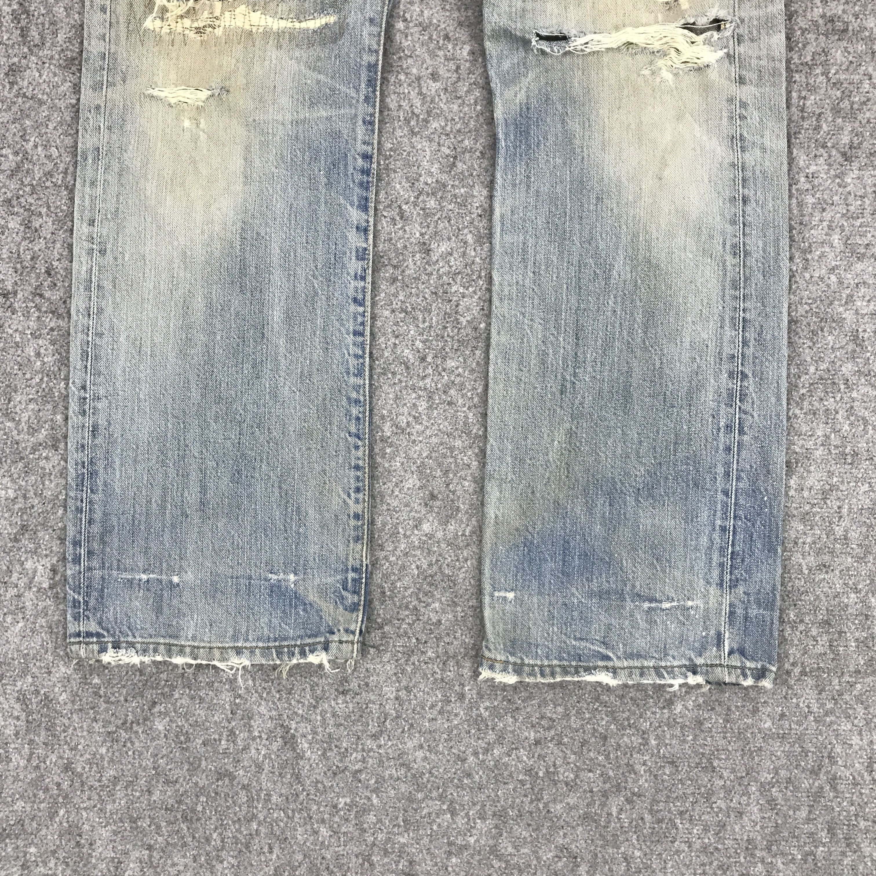 Levi's × Levi's Vintage Clothing LEVI'S 501 DISTRESSED DENIM JEANS PANTS Size US 32 / EU 48 - 4 Thumbnail