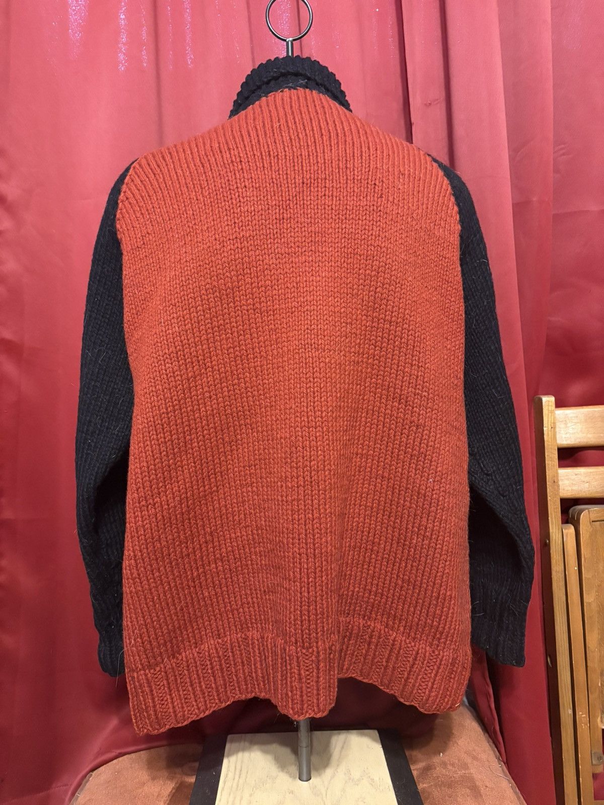 Vintage Vintage Two Tone Cowichan Sweater Jacket 60s Wool Boho Chic Size US XL / EU 56 / 4 - 2 Thumbnail