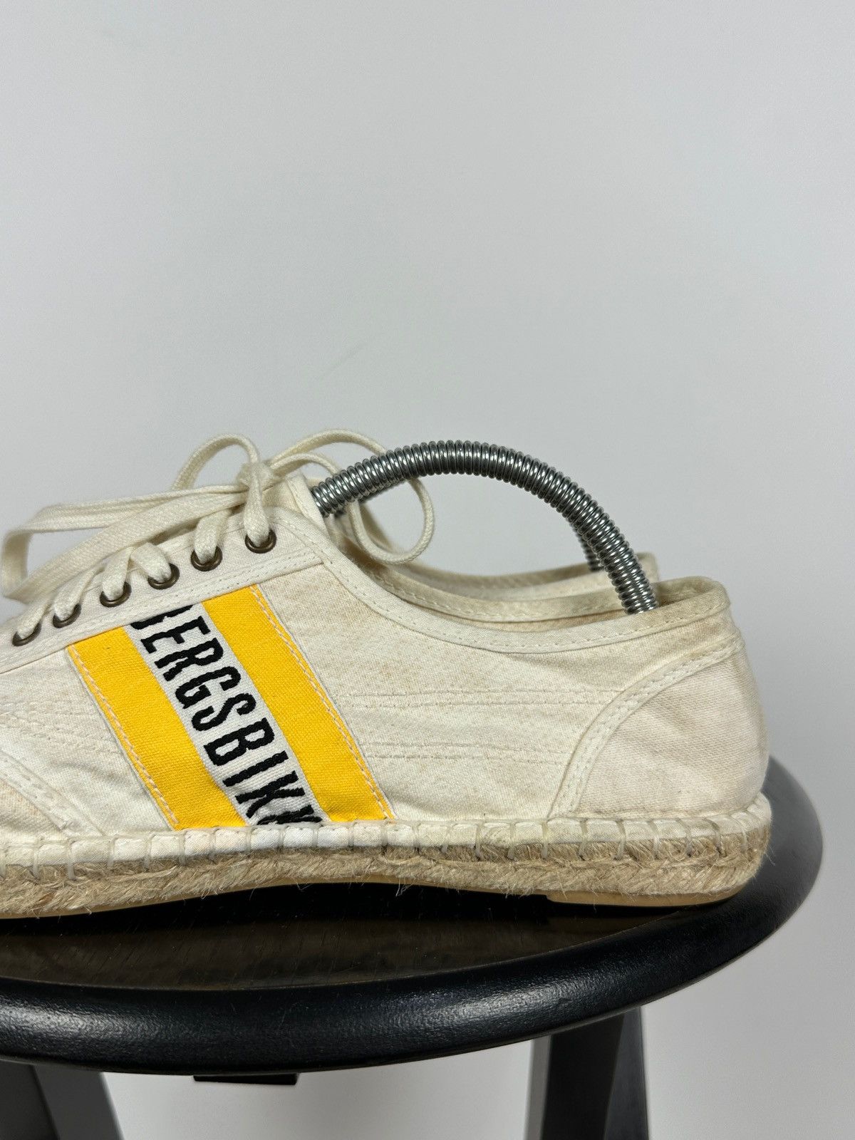 Dirk Bikkembergs Bikkembergs Lace Up Espadrilles Canvas Jute Sole Logo Stripe Size US 6 / EU 39 - 13 Thumbnail