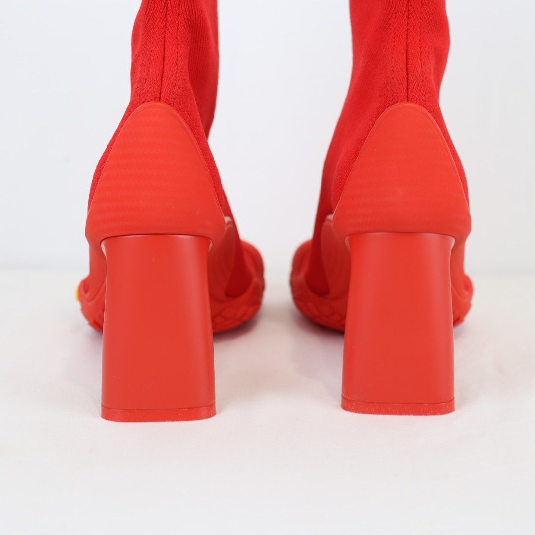 Balenciaga o1rshd1 Heeled Toe Boots in Red Size US 8 / IT 38 - 13 Thumbnail