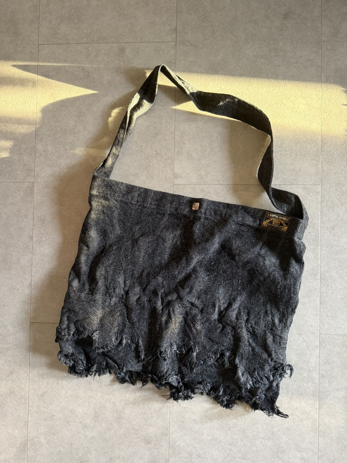 Kapital × Kapital Kountry Denim Feather Bag (Large) Size ONE SIZE - 1 Thumbnail