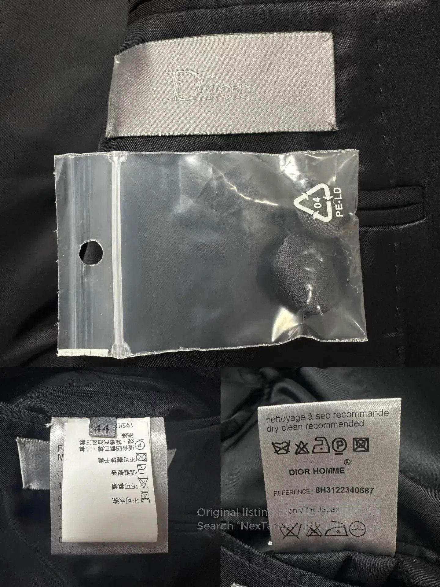 Dior Black Formal Fringe-Detailed Tailored Jacket. Size US M / EU 48-50 / 2 - 7 Thumbnail
