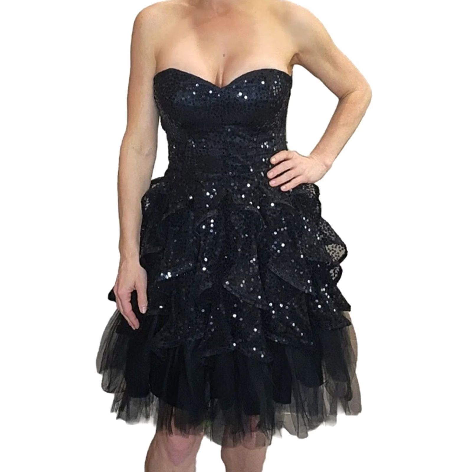 Betsey Johnson Betsey Johnson Women's Black Sequin Evening Prom New Years Eve Sz 6 Dress Size M / US 6-8 / IT 42-44 - 5 Thumbnail