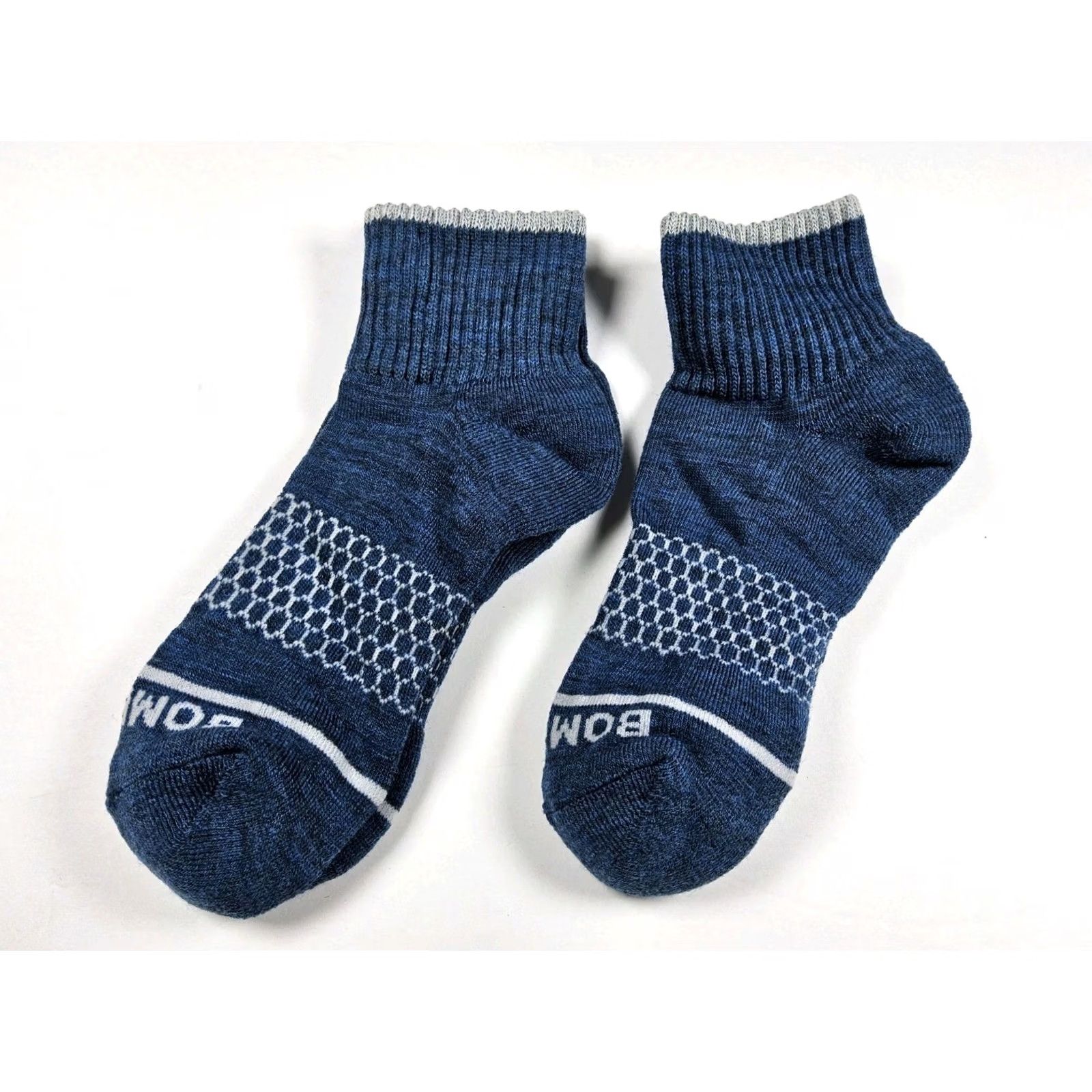 Vintage Bombas Merino Wool Socks Lot Of 2 Pairs Blue M Mens Womens Unisex Athletic Socks Size ONE SIZE - 2 Thumbnail