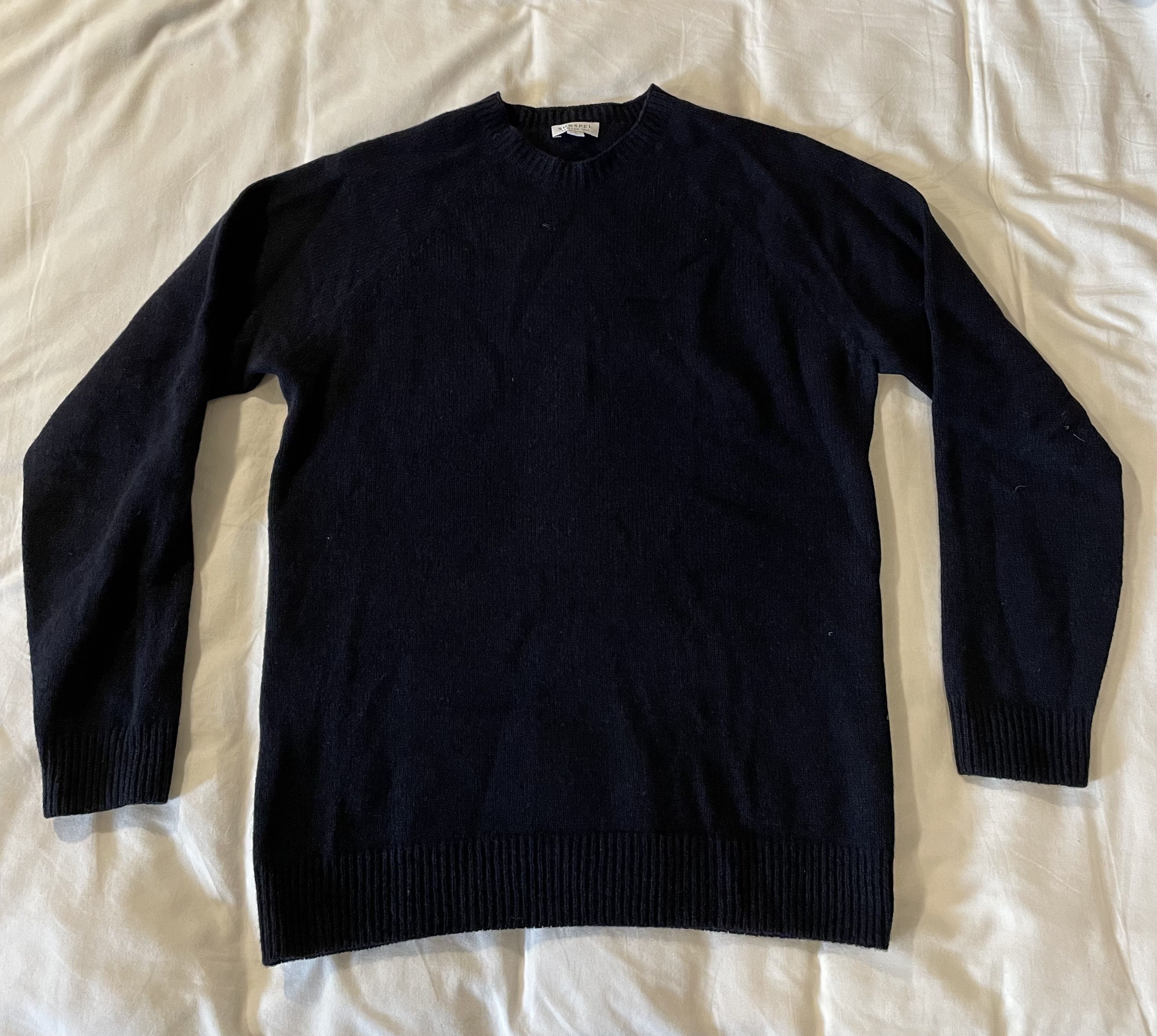 Sunspel Lambswool Crewneck Jumper Size US S / EU 44-46 / 1 - 1 Thumbnail